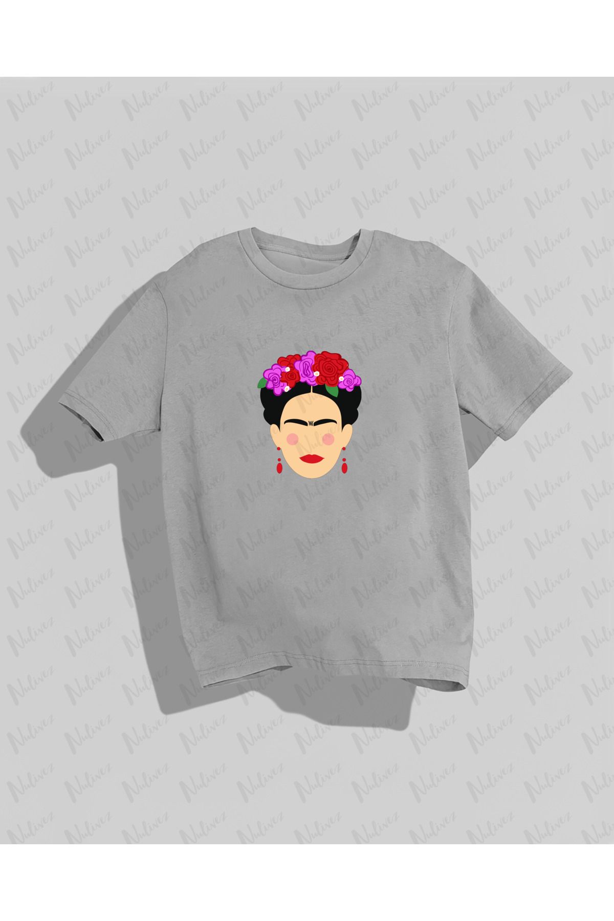 Nulivez Baskılı Yüksek Kalite Kompakt Oversize Kadın T-Shirt