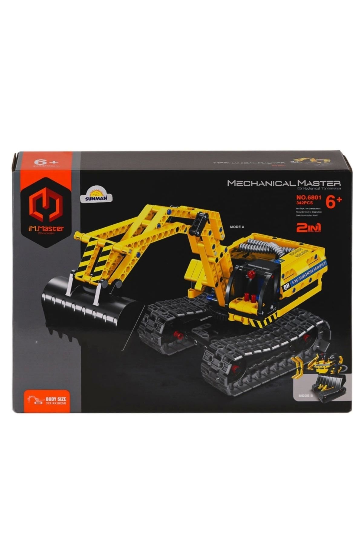 OurStyles 6801 IMM Mekanik Master Blokları Kepçe 2IN1 342 Parça