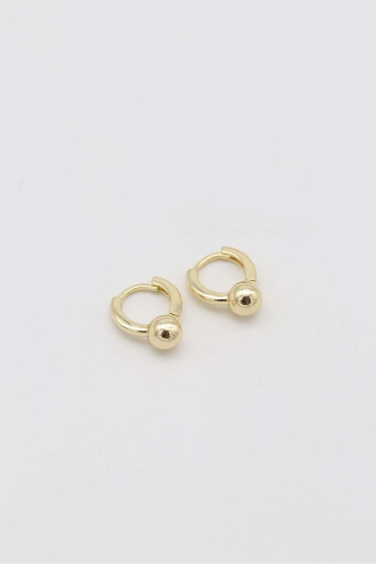 Trend Republic gold çelik halka top küpe 12 mm