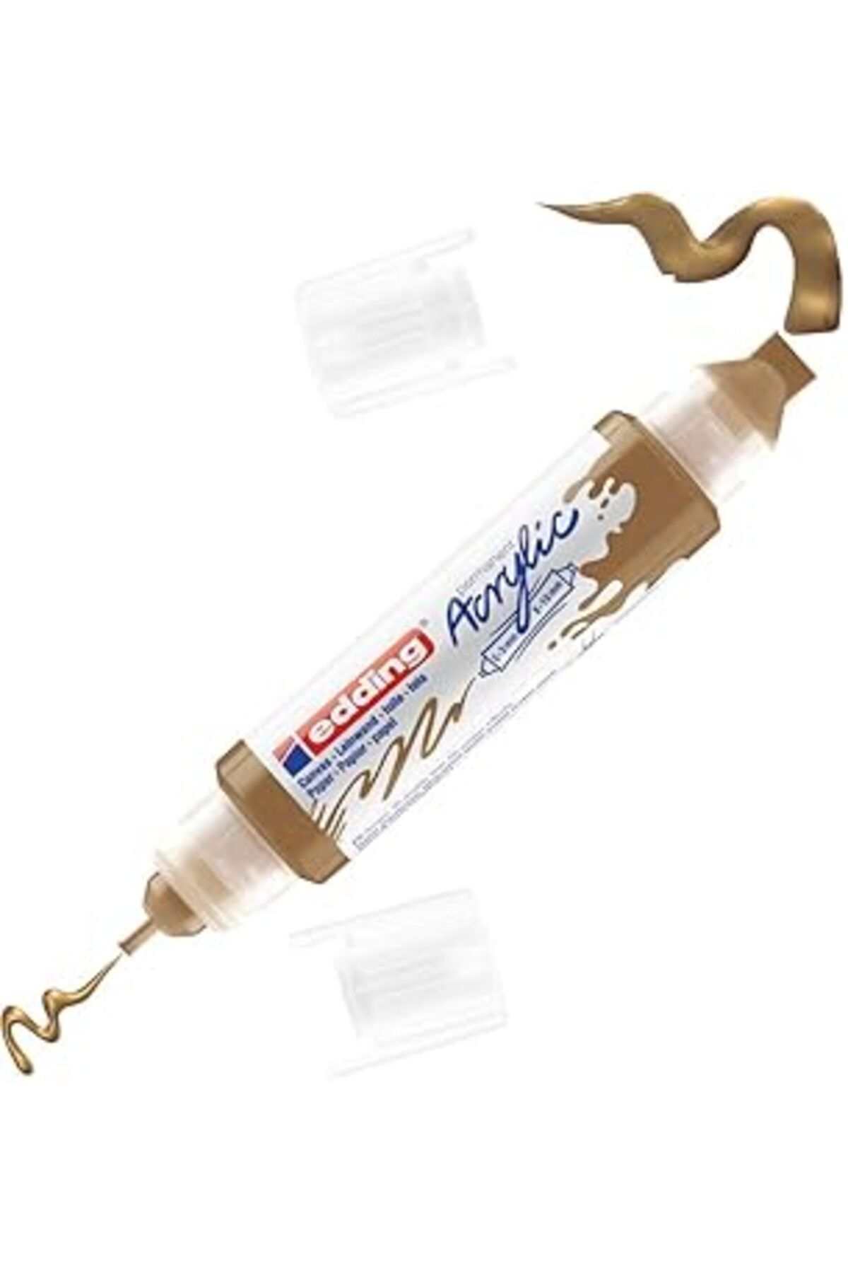 Pazarcan Edding 5400 Akrilik 3D Çift Astar - Altın - 1 Akrilik Renkli Tüp - 2 Nozul 2-3,5-10Mm - Tuval, Boya