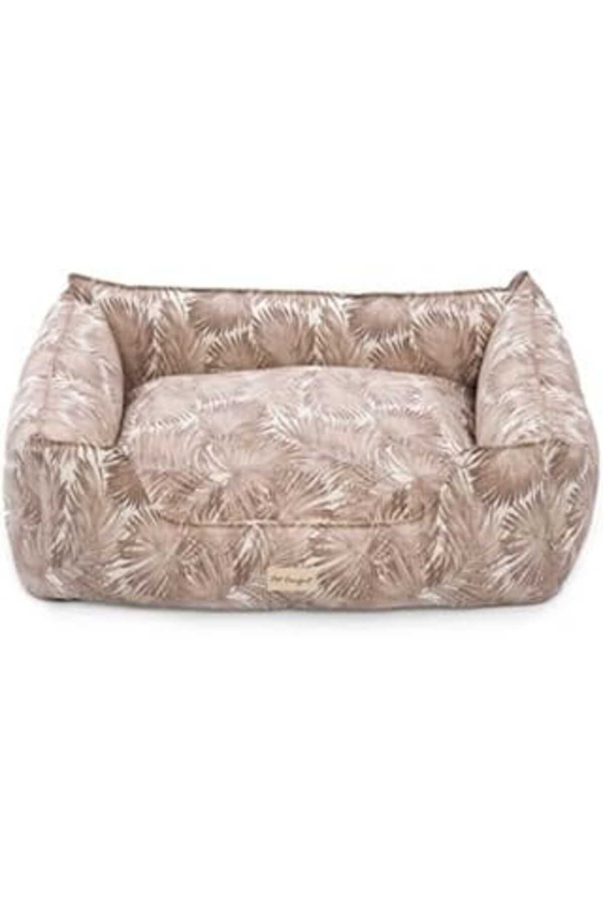 Pazarcan Pet Comfort Alpha Merta Açık Kahverengi-Beyaz Köpek Yatağı L 85X105Cm