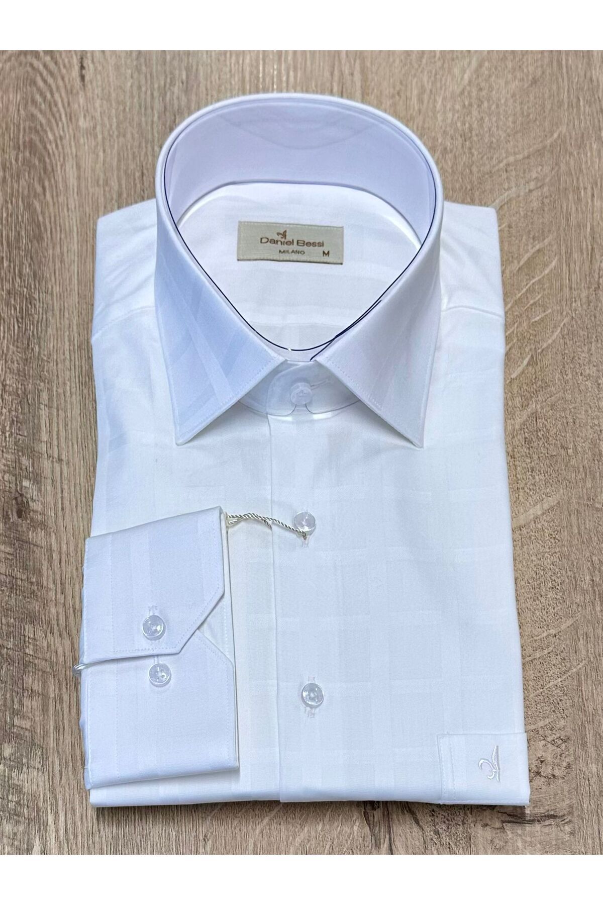 Daniel Bessi Cepli Regular Fit %100 Pamuk Klasik Premium Erkek Gömlek