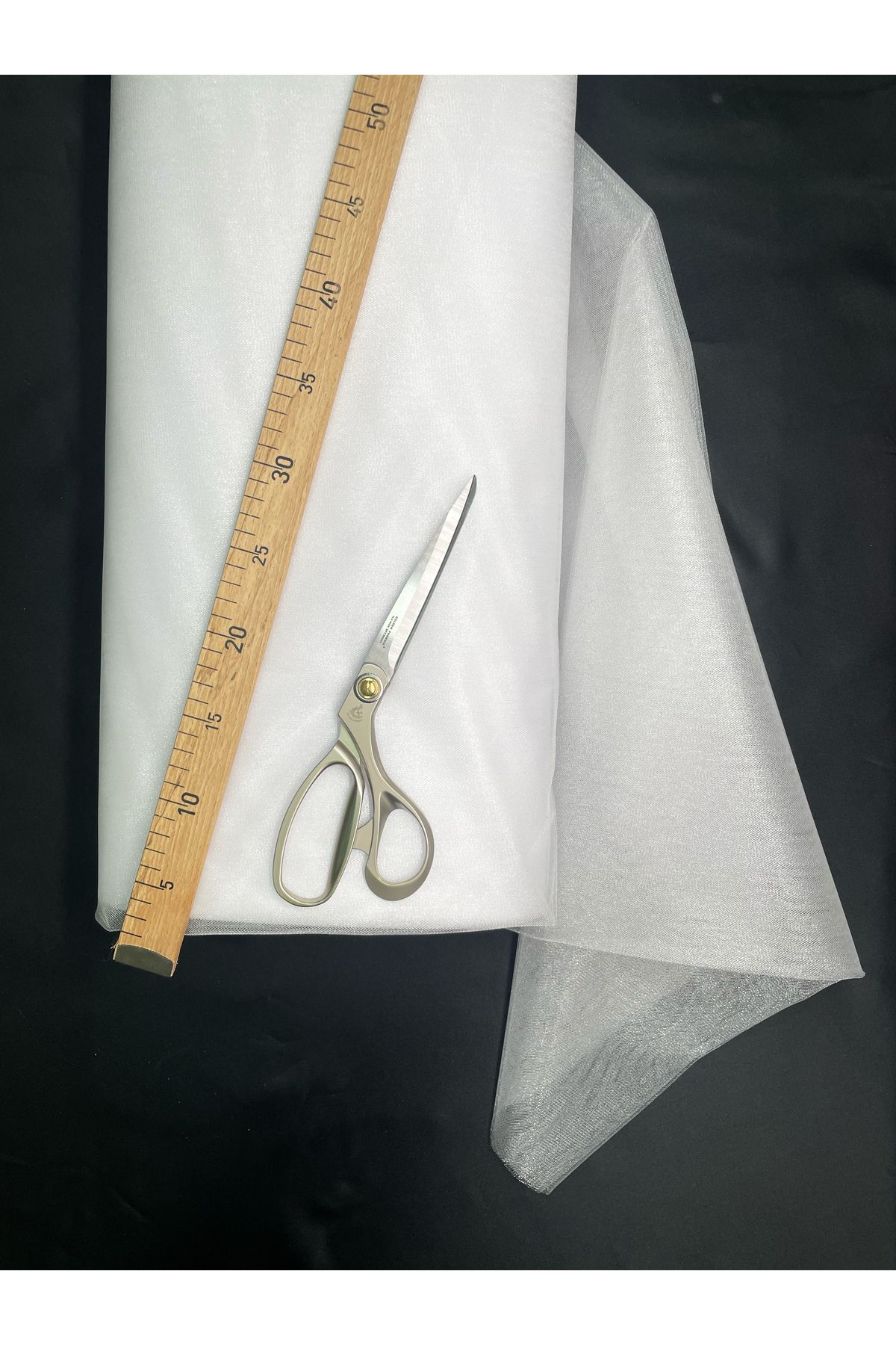 Hobi Stok Yüksek Kalite Kristal Tül, Araba Süsü, Bohça Süsü, Nişan Tülü, Kapı Süsü, Doğum Günü Tülü 100x300 cm