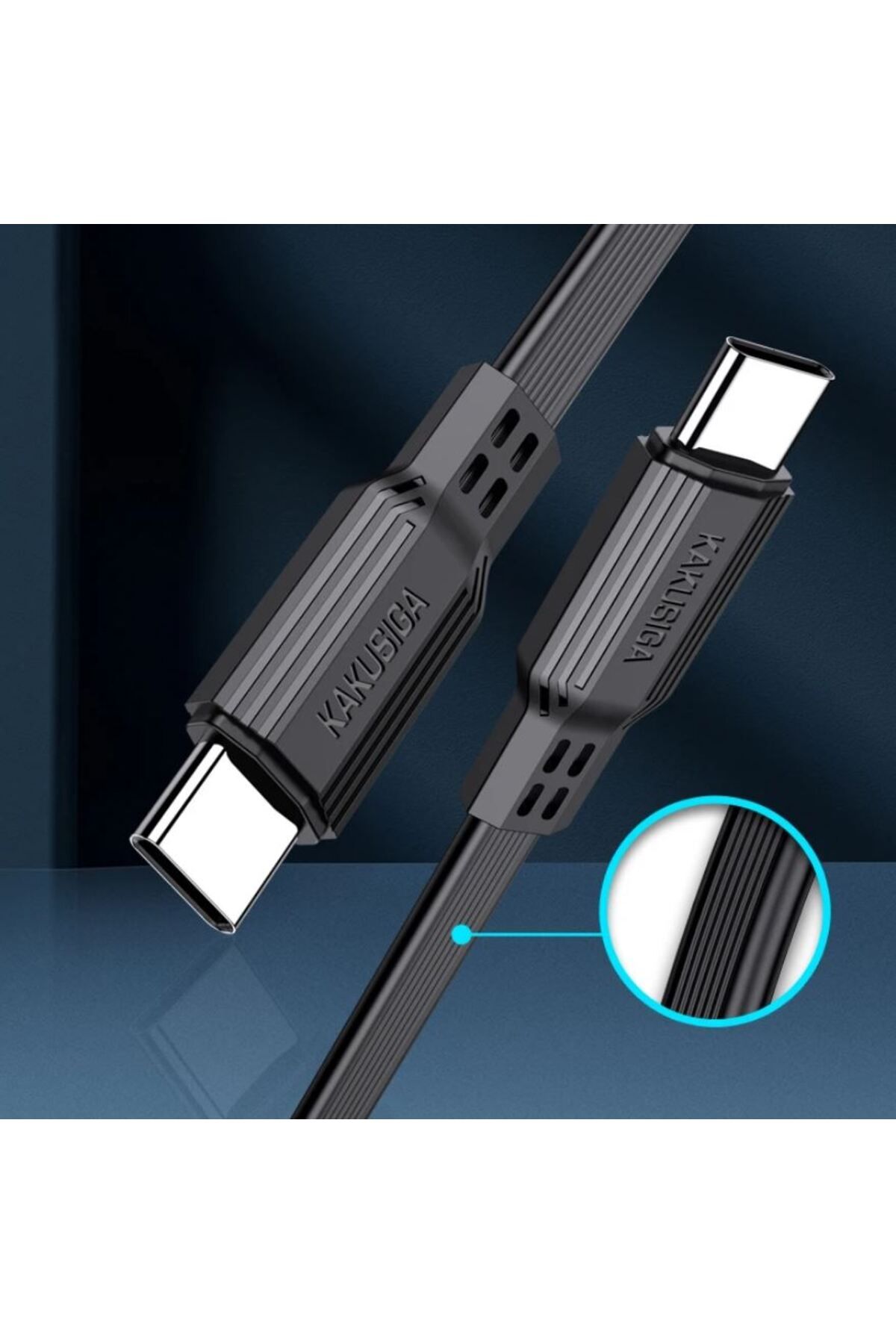 REDz Accessories-Cablu KSC-808, Tip-C la Tip-C, Compatibil cu iPhone 15/16 și Android, Încărcare rapidă 60W, Negru 3