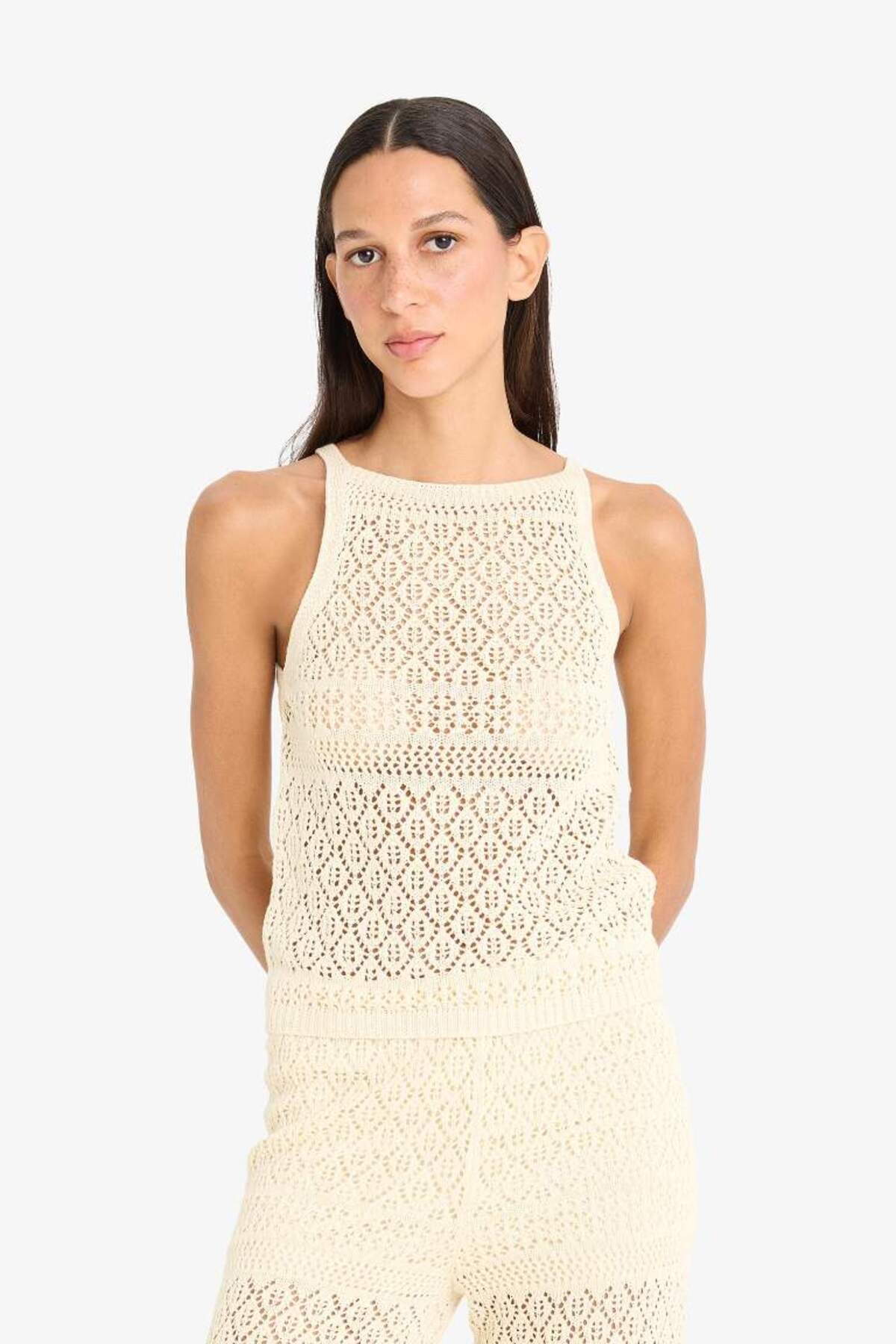 DeFacto Regular Fit Halter Yaka Ajur Atlet