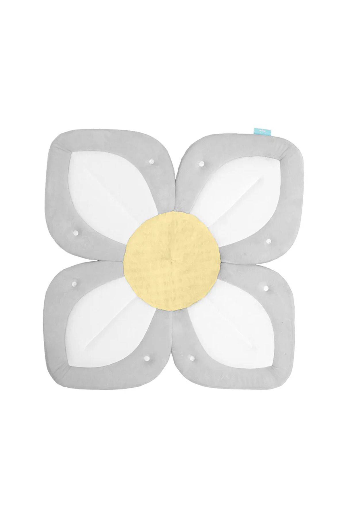 Blooming Bath Gri Yenidoğanlar İçin Lavabo Tipi Peluş Bebek Banyo Minderi