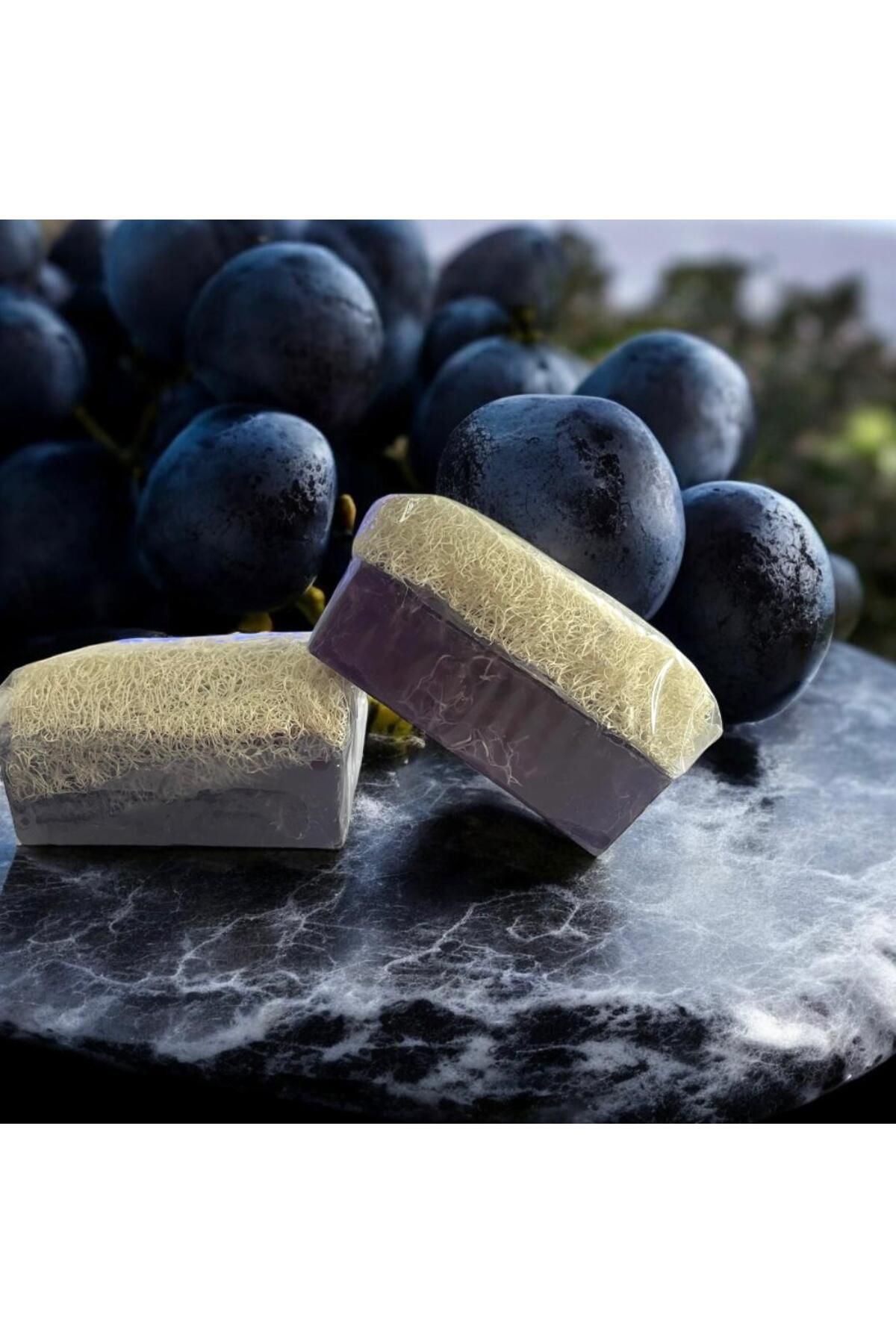 ALJEN ORGANİC Doğal Kabak Lifli Üzüm Çekirdeği Sabunu 130 gr (1 ADET)