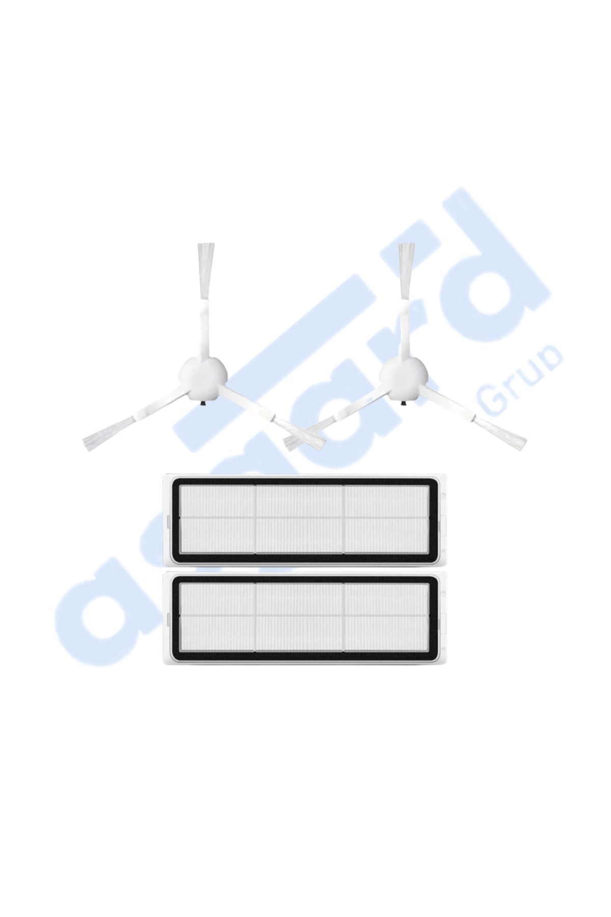 Asgard Grup Xiaomi 1C,2C,Mop 2 Uyumlu 2 Yan Fırça 2 Filtre