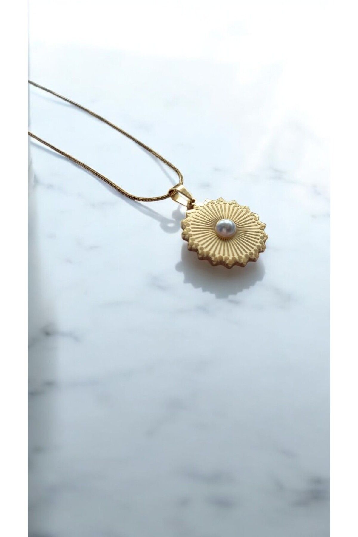 NOVA JEWELLERY Zirkon Taşlı Paslanmaz Çelik Kolye |STEEL NECKLACE