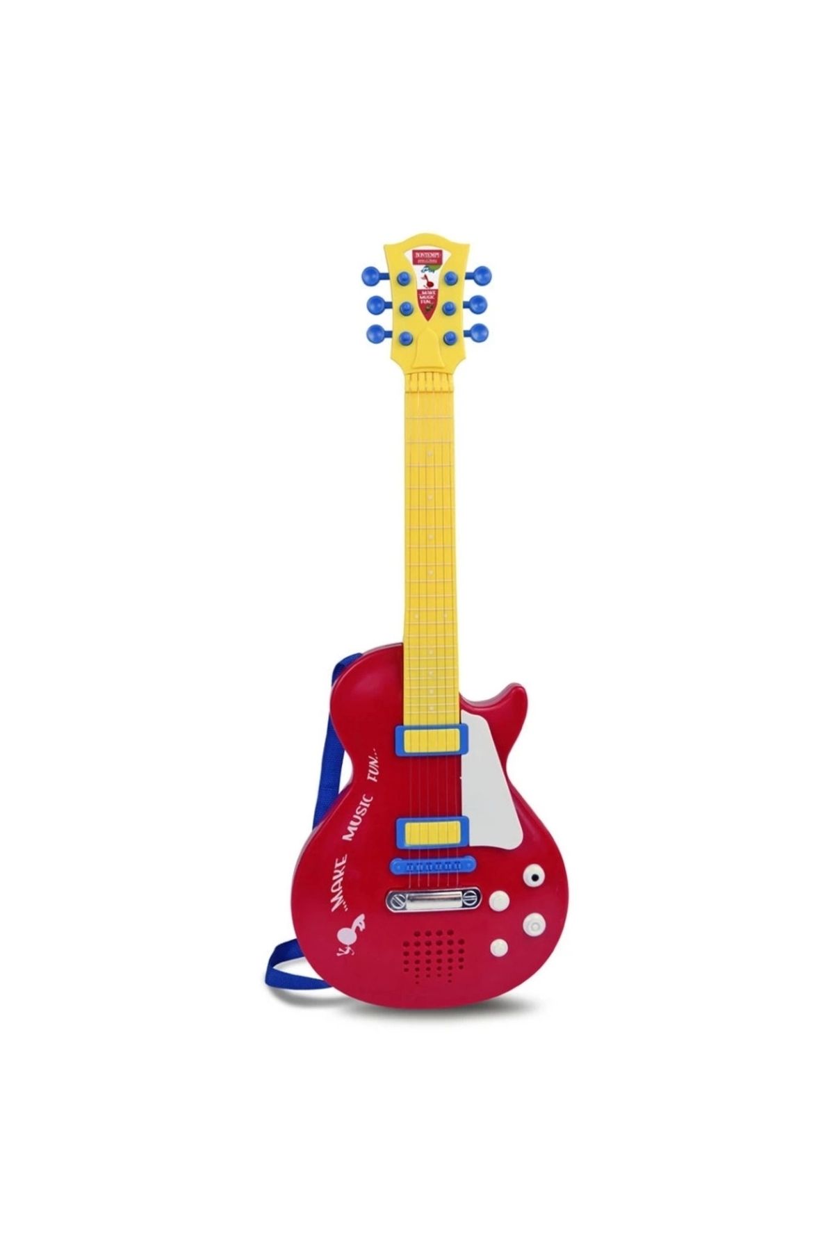 OurStyles Elektronik Tuşlu ve Telli Askılı Kırmızı Gitar