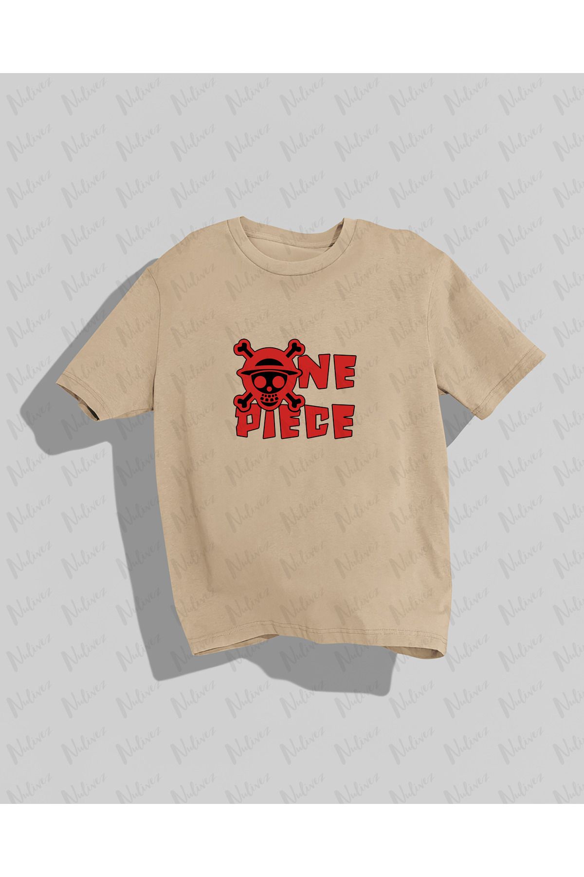 Nulivez One Piece Tasarımı Baskılı Yüksek Kalite Kompakt Unisex Oversize T-Shirt