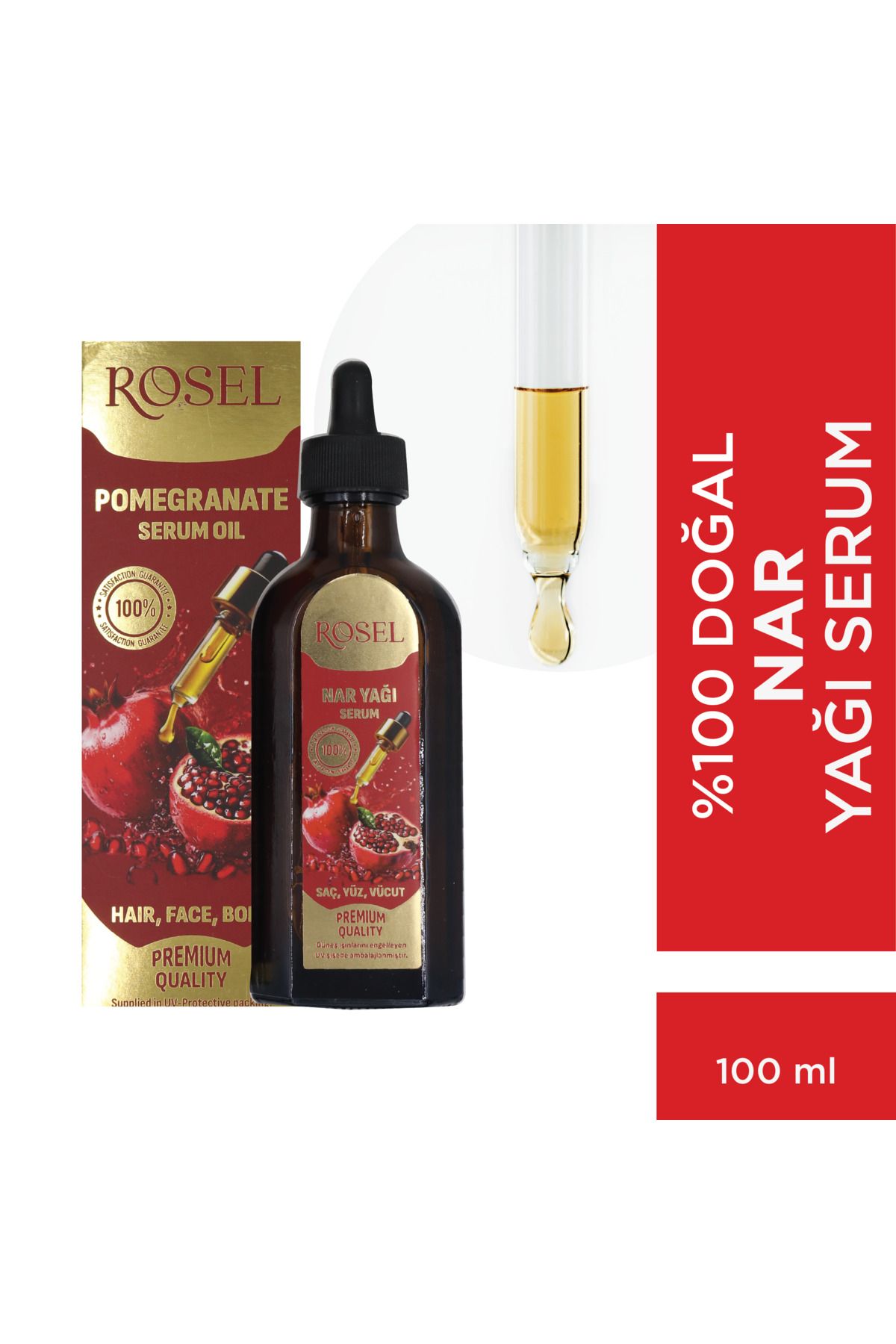 rosel %100 Doğal Nar Yağı Serum