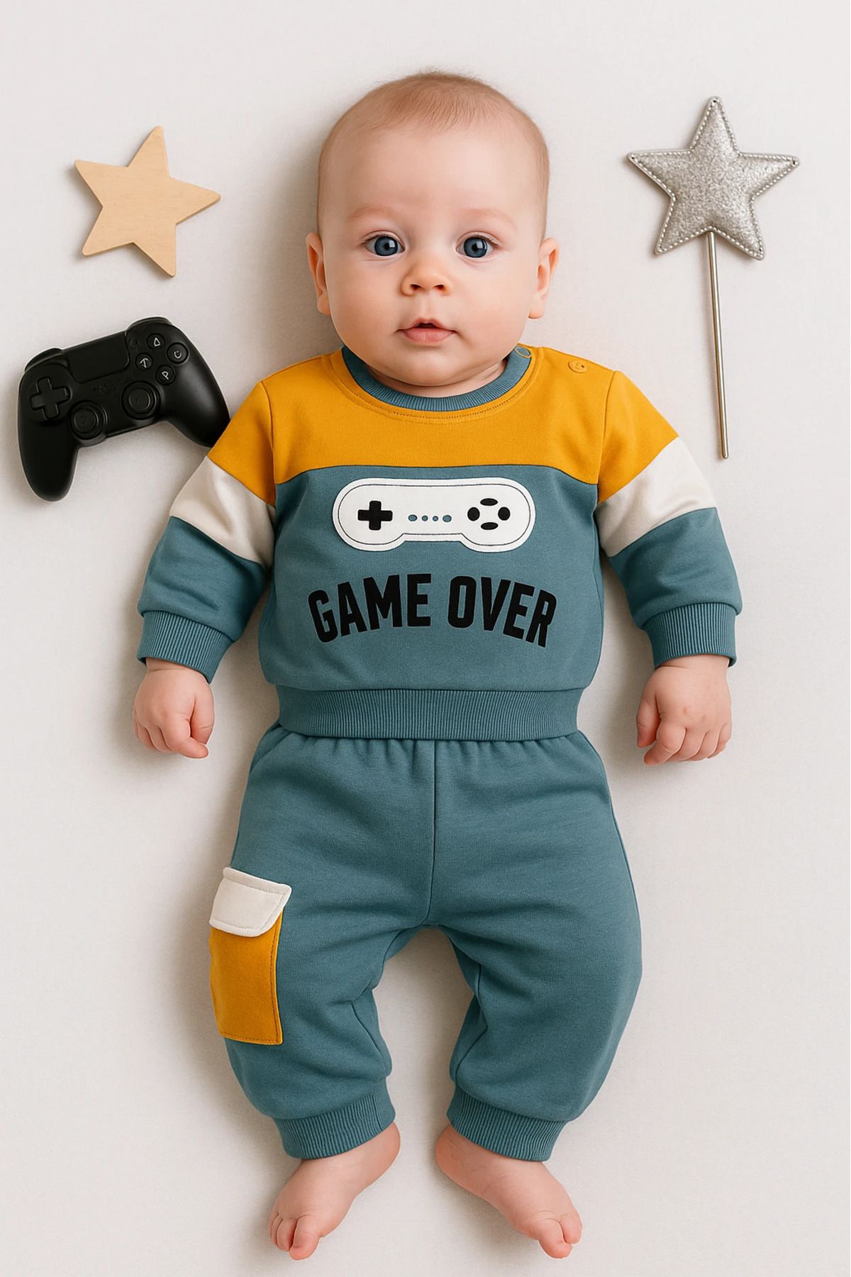 Çıldırıns Game Over Baskılı 2’li Bebek Takım