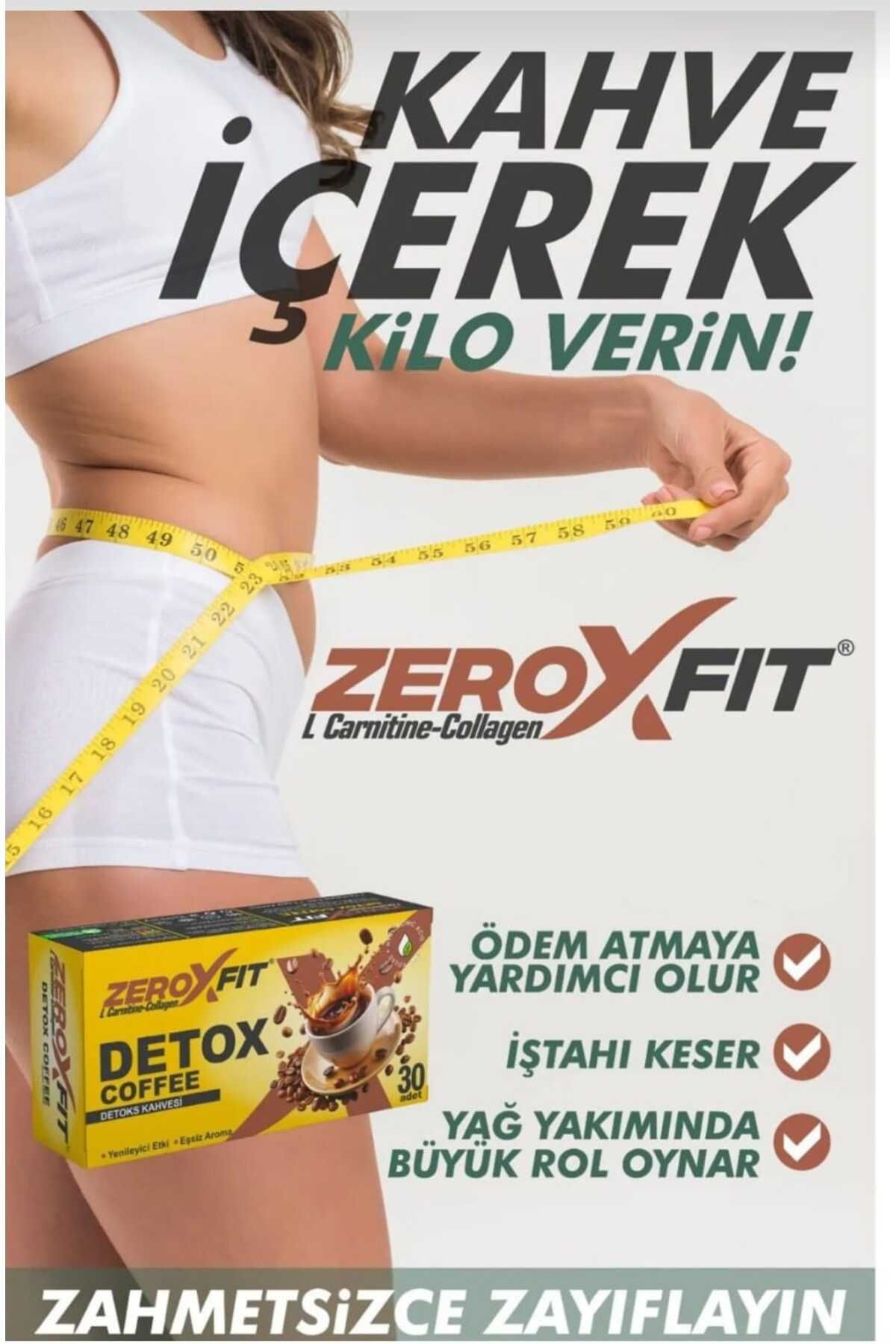 ZEROXFIT Detox Coffee 30 Şaset - Detox Kahvesi -L Carnitine-Collagen