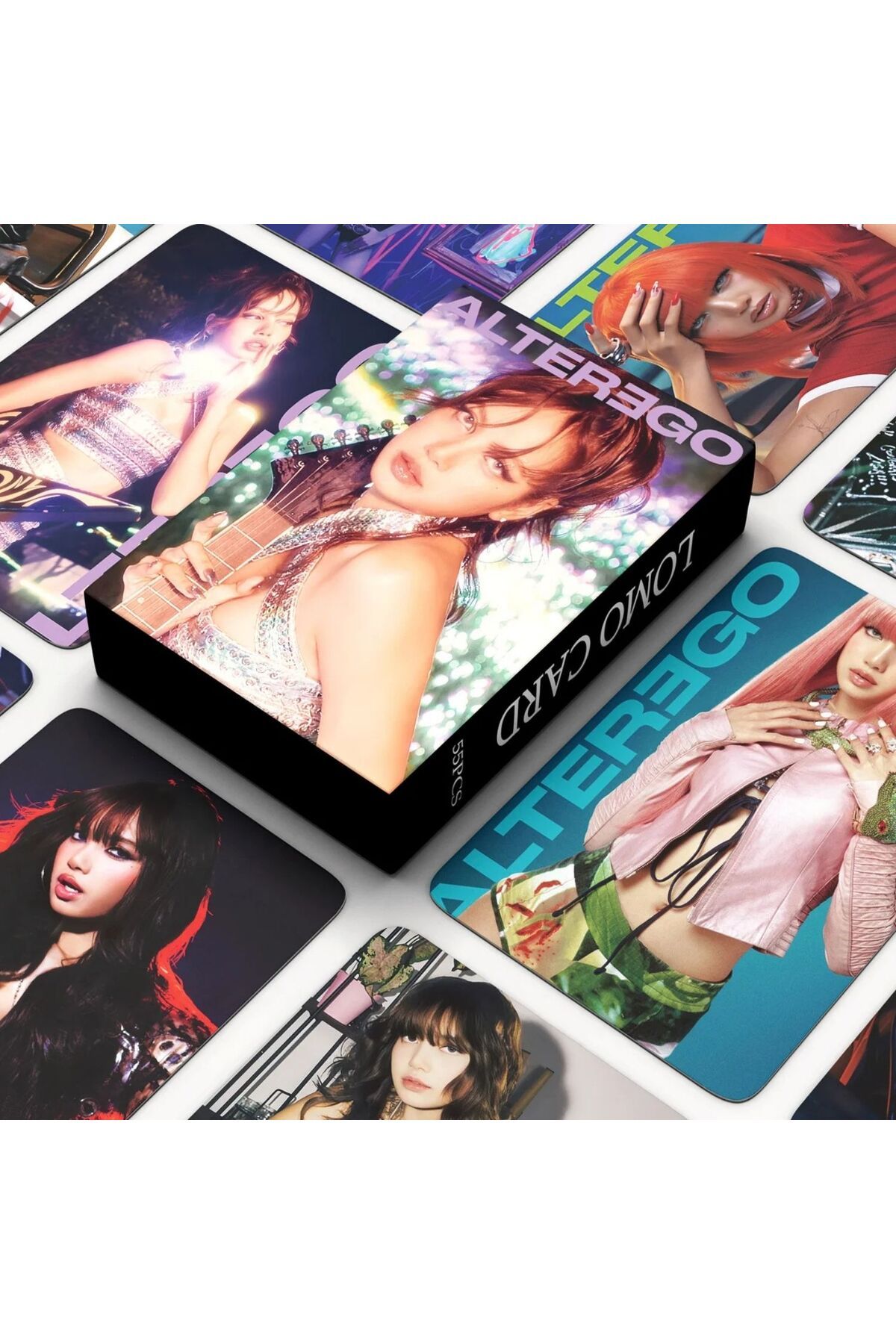 Kpop Dünyasi BLACKPINK Lisa '' Alter Ego '' Çift Yön Baskılı Lomo Card Seti