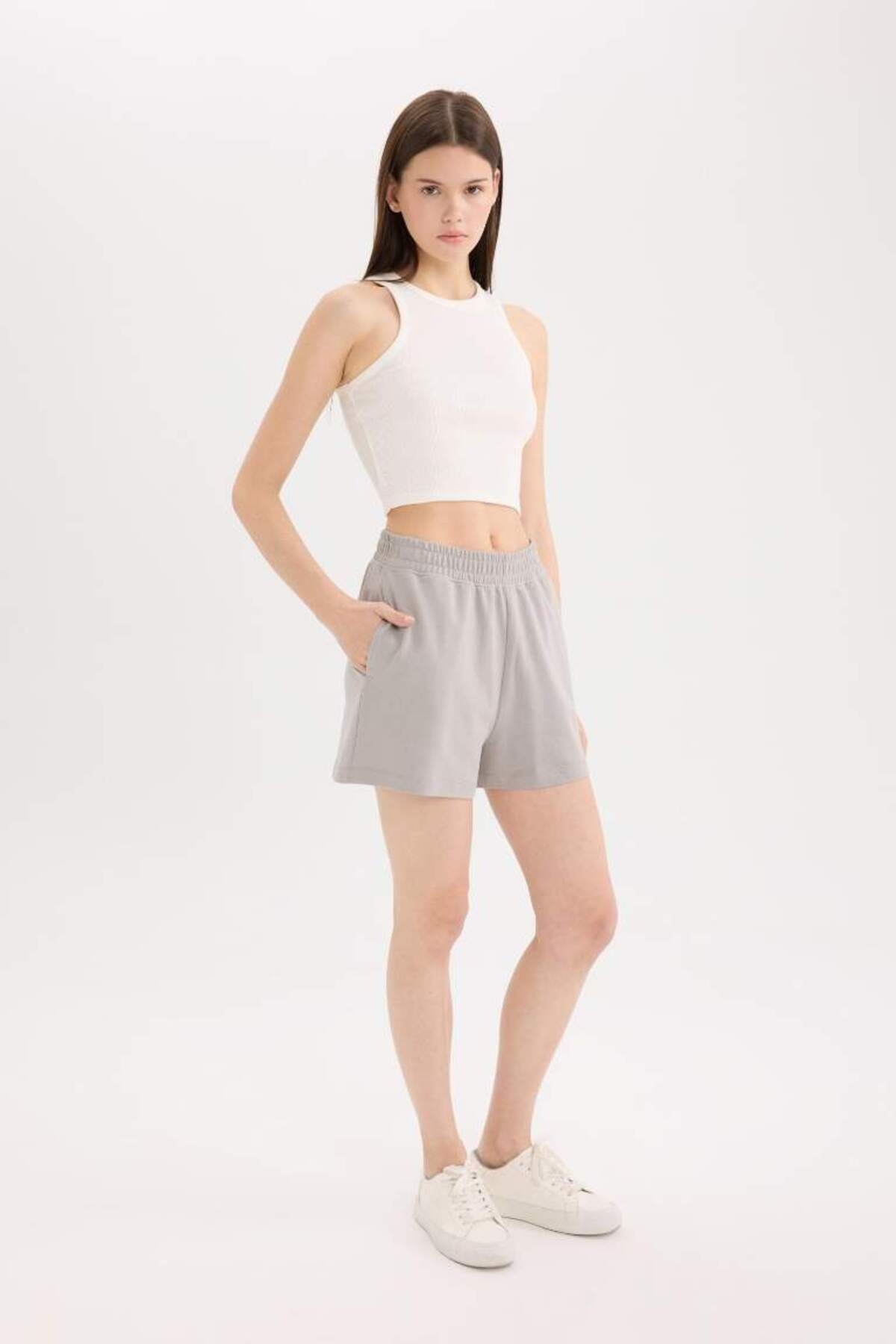 DeFacto-New Season Straight Leg Flexible Waisted Shorts 4