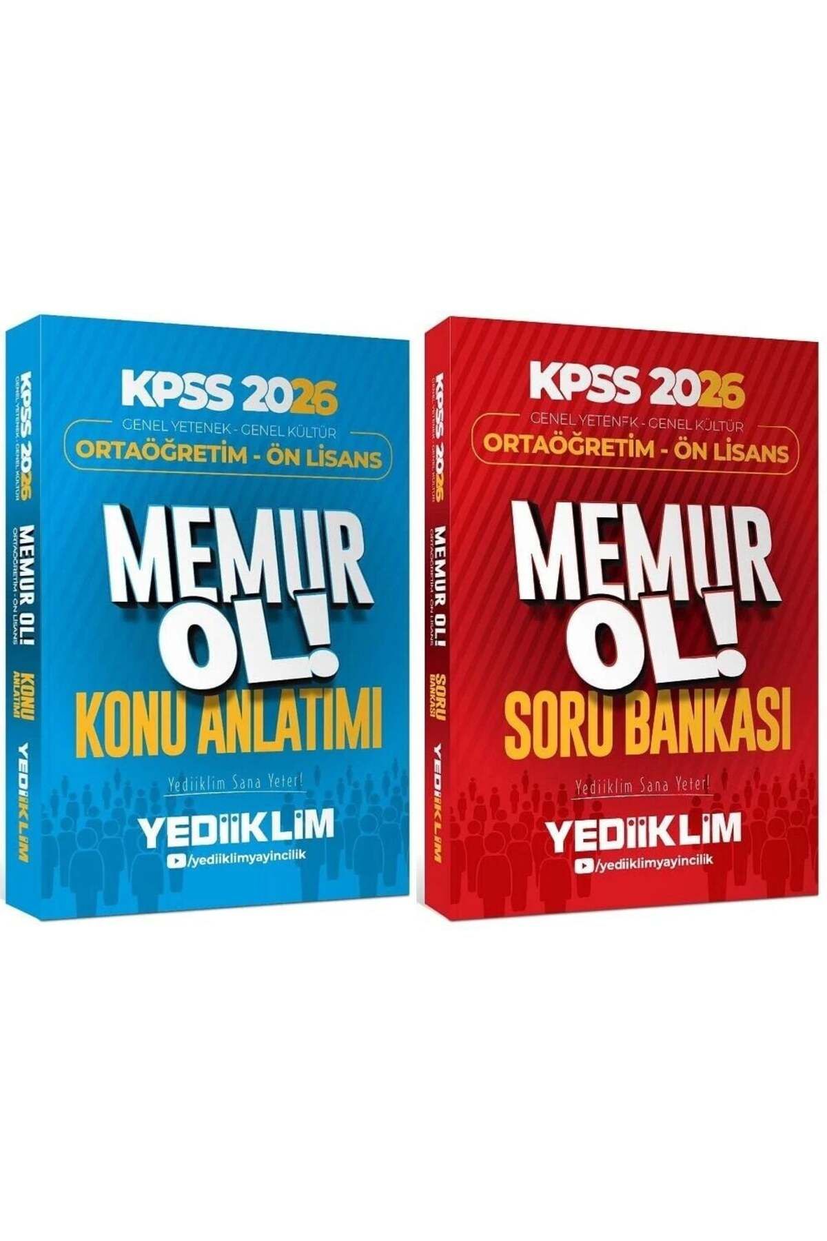 Makro Kitabevi Yayınları Yediiklim 2026 BaskıKPSS Lise Ön Lisans MEMUR OL Konu + Soru Bankası 2 li Set
