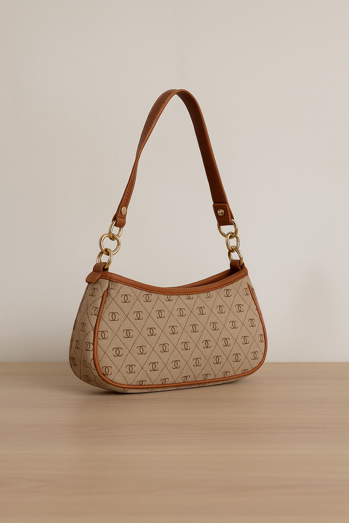 SONYAMODA Farme Monogram Baget Ve Çapraz Çanta