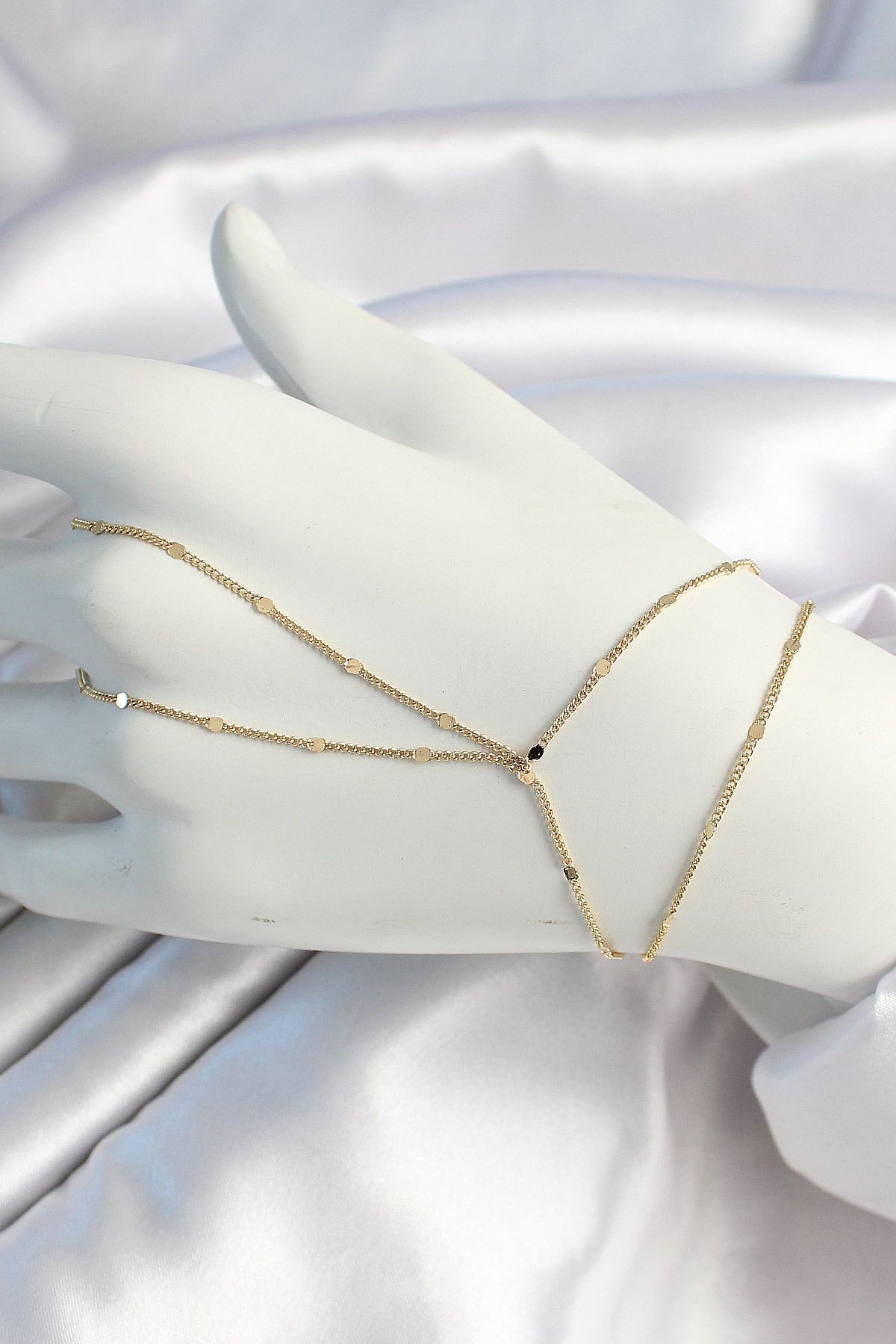 callerrons accessories Pirinç Gold Renk Parçalı Ezme Şahmeran - EBJ250530W34394