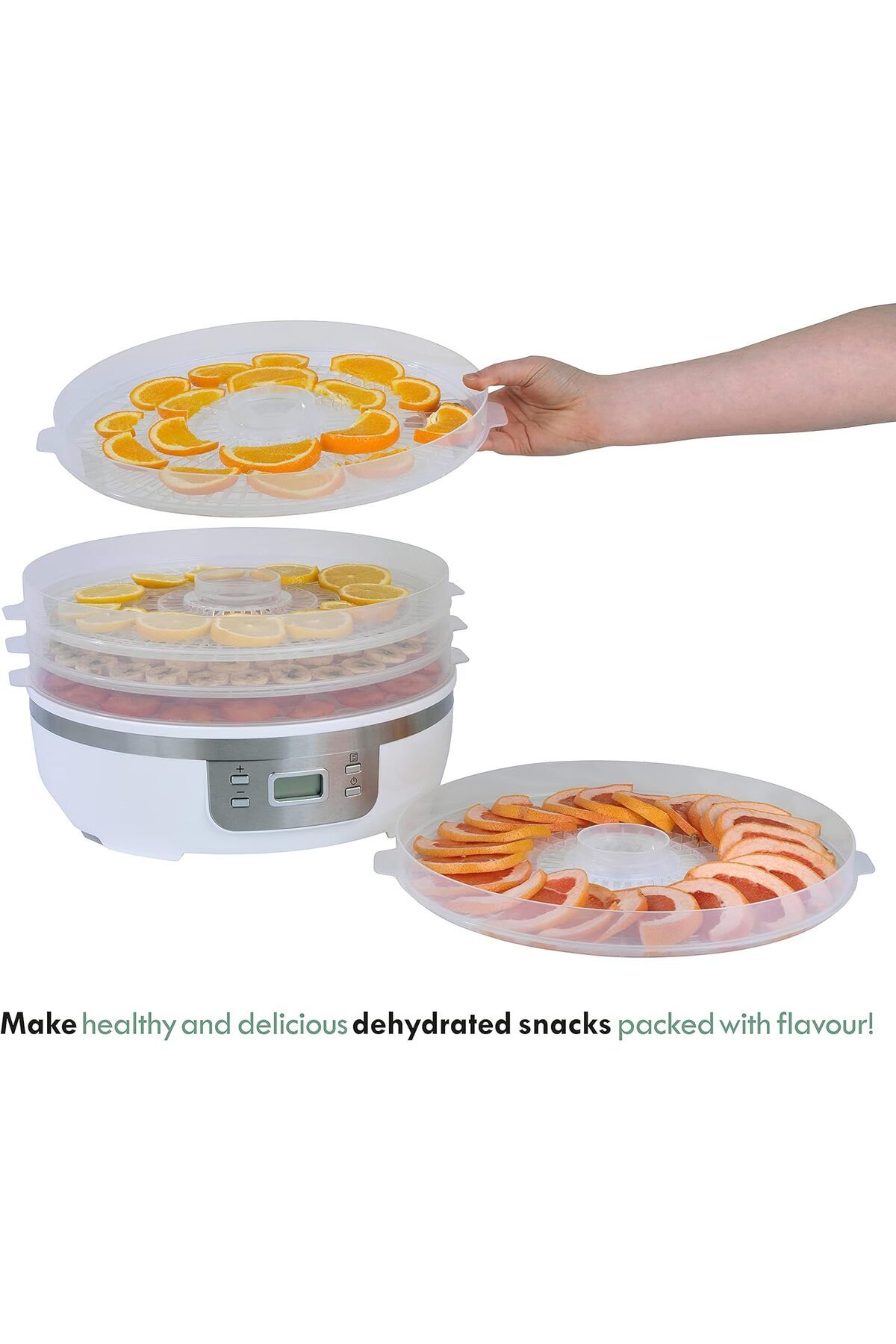 progress-EK4426P 5 Tier Digital Food Dehydrator with Adjustable Temperature up to 70°C, Timer, LCD 5