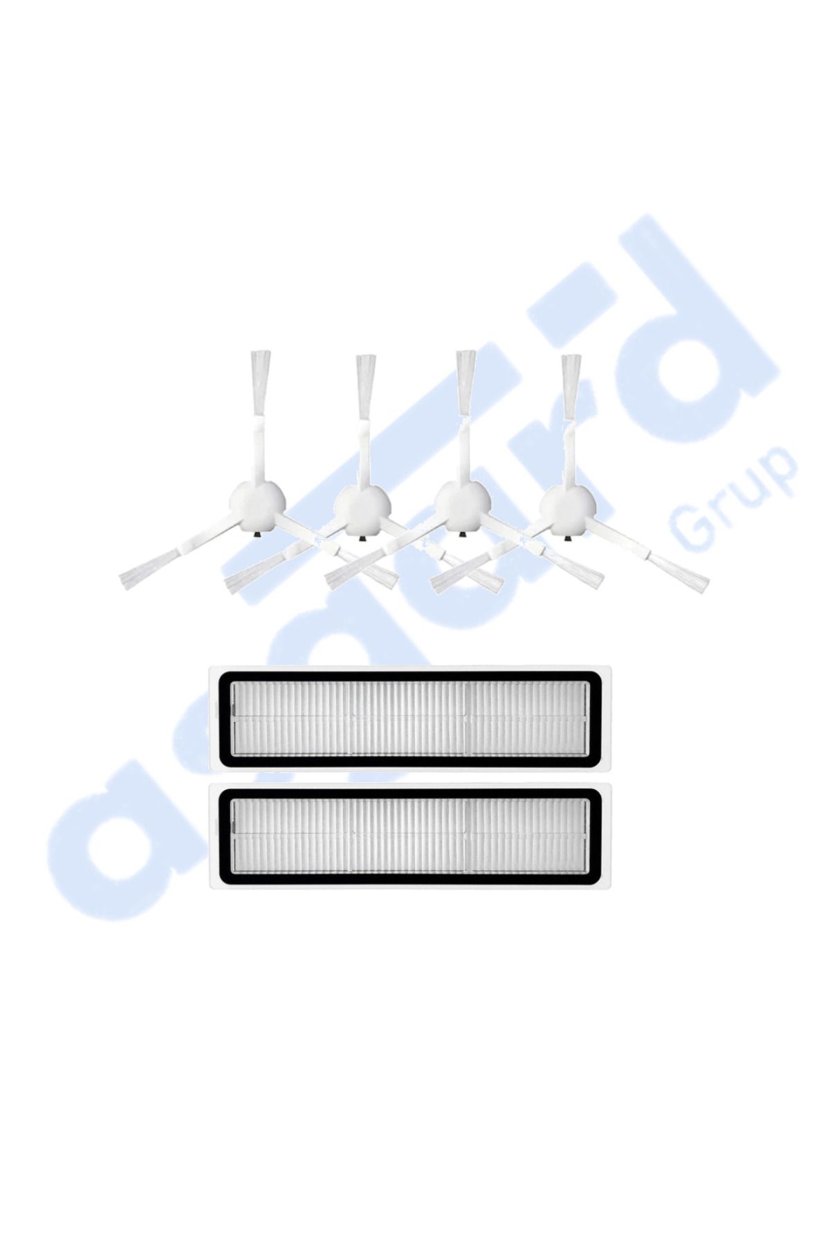Asgard Grup Dreame D10S, D10S PRO, D9 MAX GEN2 Uyumlu 4 Yan Fırça 2 Filtre