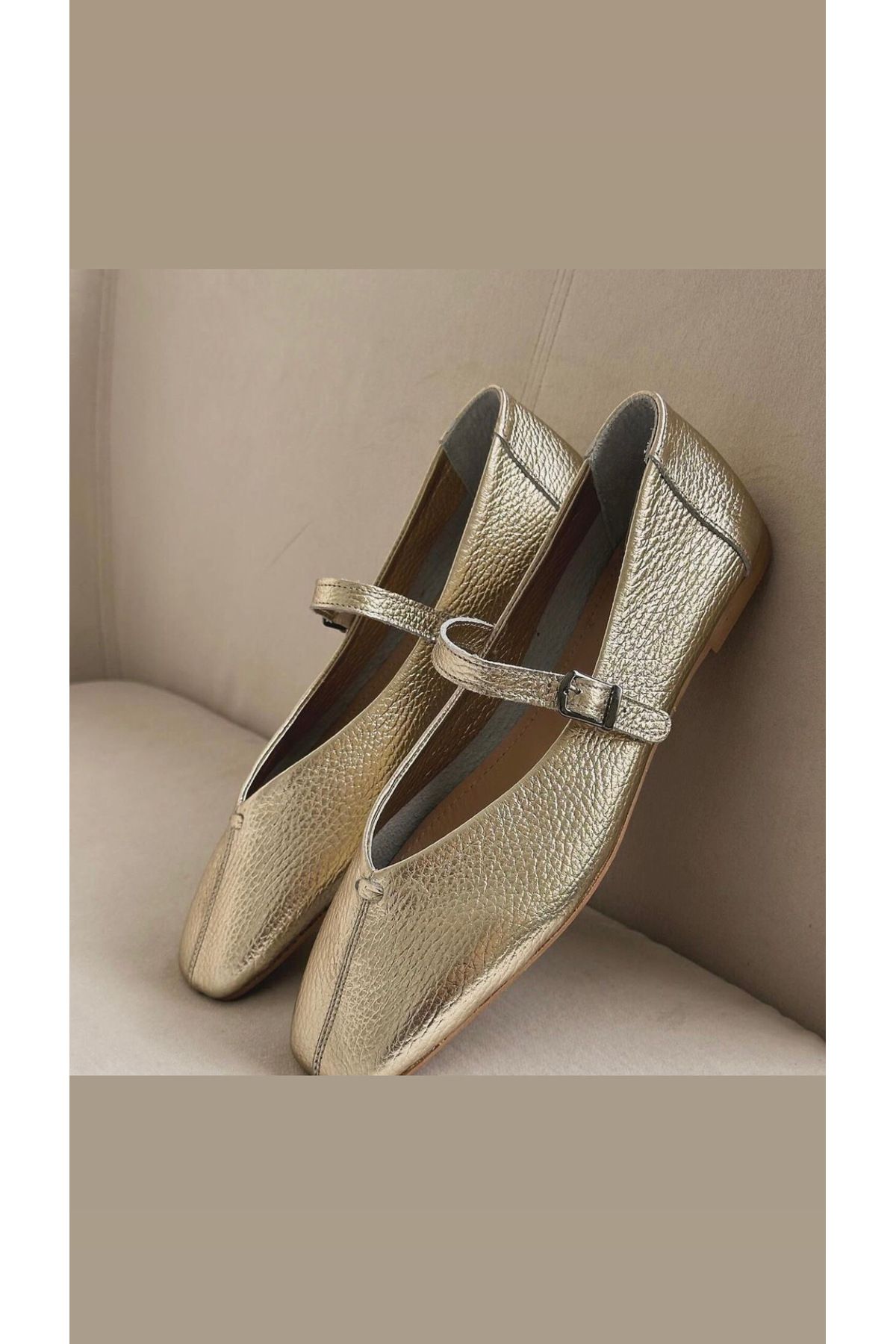 runa shoes hakiki deri küt burun günlük babet ayakkabı