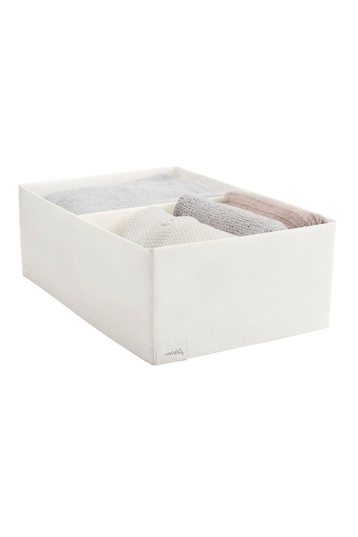 IKEA 2 Bölmeli Düzenleme Kutusu 34x51x18 Cm İkea Dolap İçi Düzenleyici Saklama Kutusu Beyaz Organizer