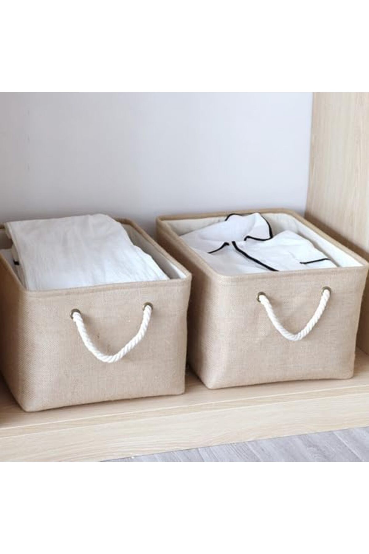 NEXIFY-Collapsible Rectangular Storage Basket with Handles, Storage Bins Organizer Basket Used for Org 4