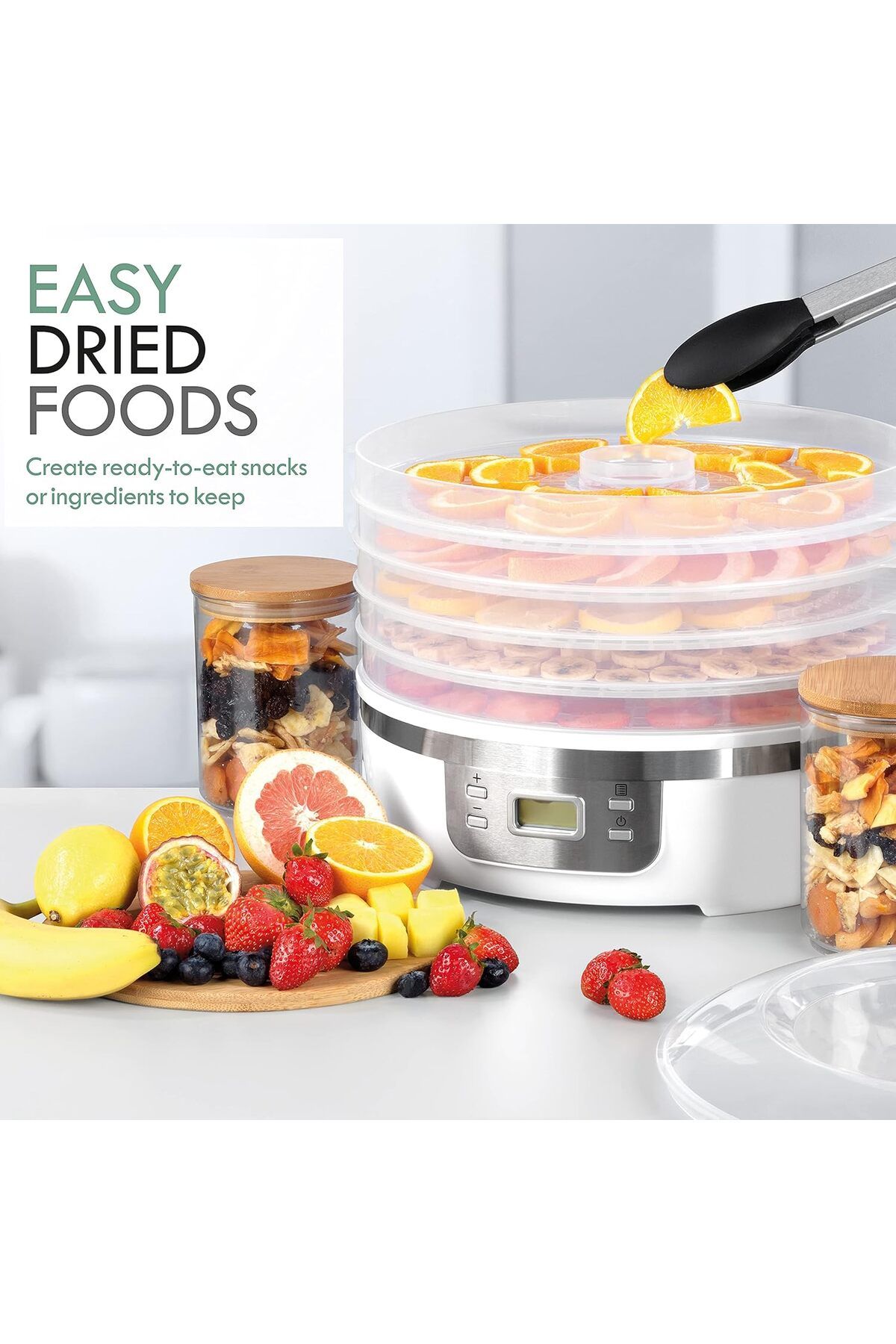progress-EK4426P 5 Tier Digital Food Dehydrator with Adjustable Temperature up to 70°C, Timer, LCD 3