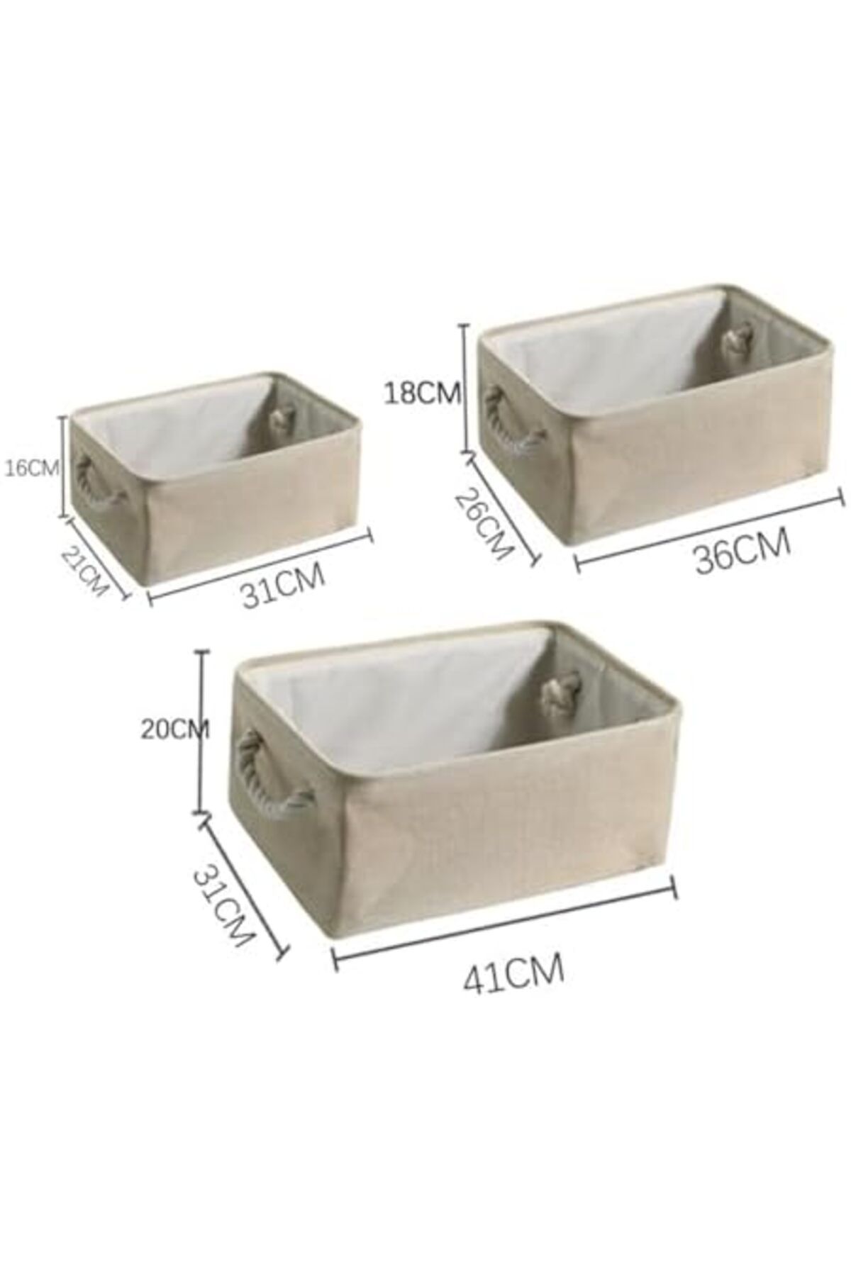 NEXIFY-Collapsible Rectangular Storage Basket with Handles, Storage Bins Organizer Basket Used for Org 7