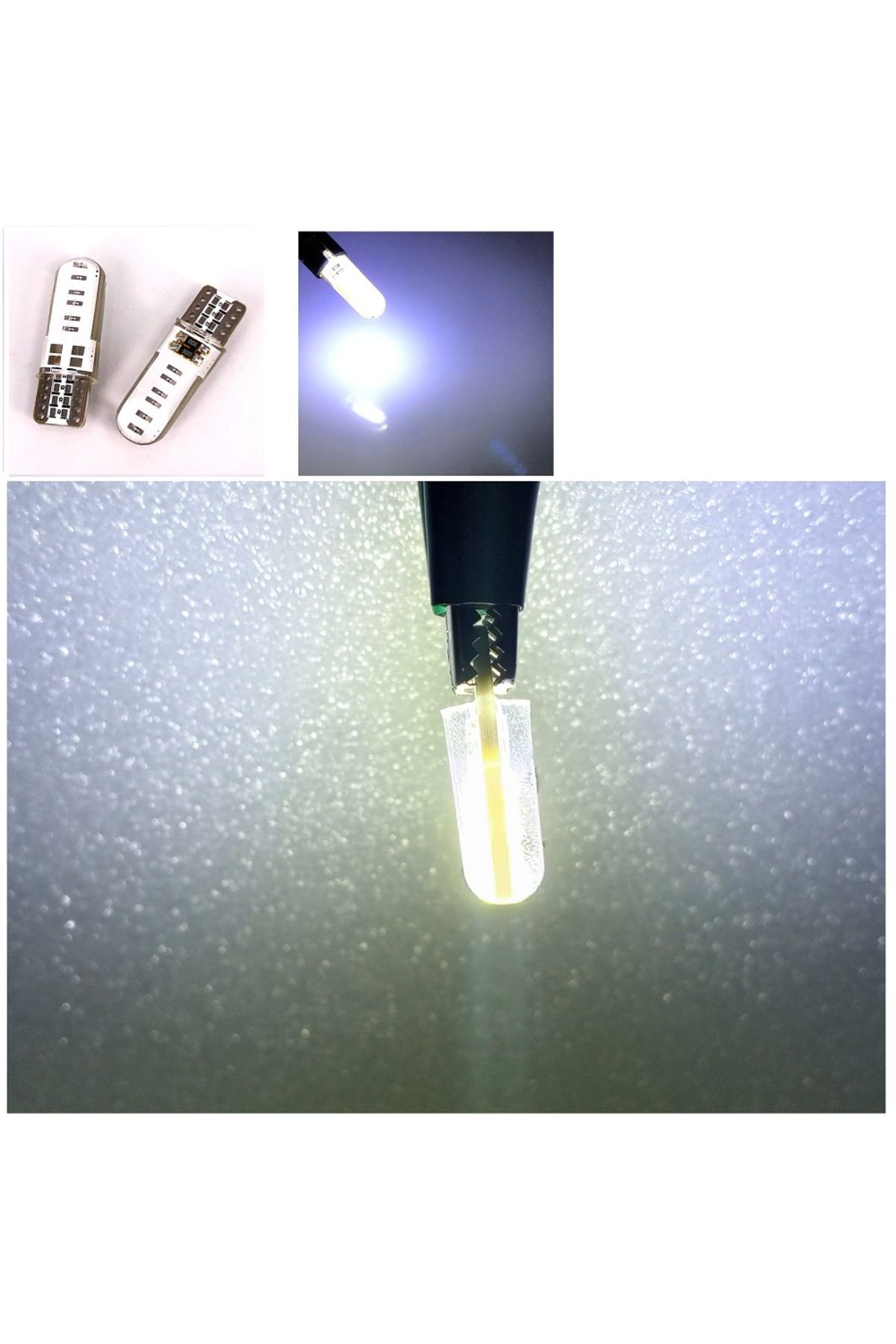orco ( 4 X ADET ) 1 SET PROFESSIONAL T10 LED WHITE T10 LED DİPSİZ AMPUL 12 SMD CHIP SERİ BEYAZ