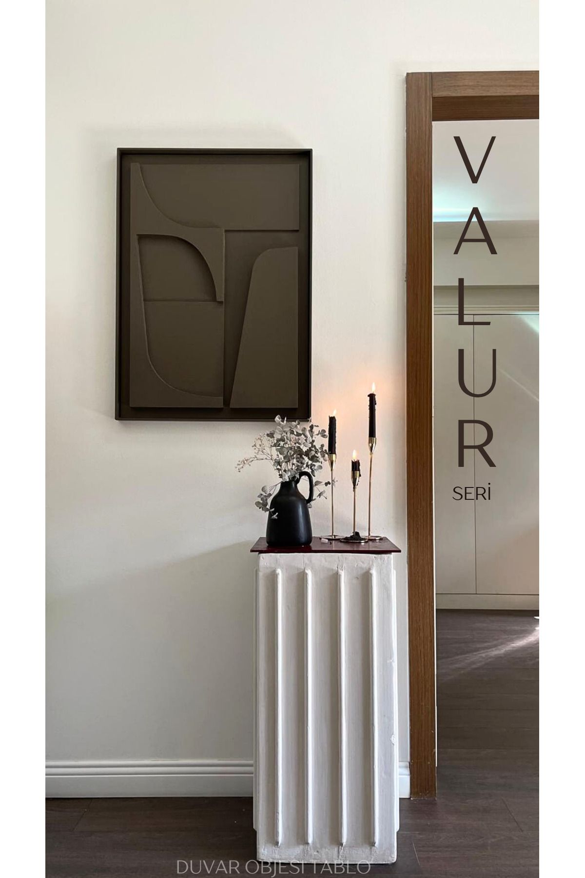 pienosanat İskandinav Modern Soyut 3d Duvar Objesi Dokulu El Yapımı Minimalist Bohem Tablo