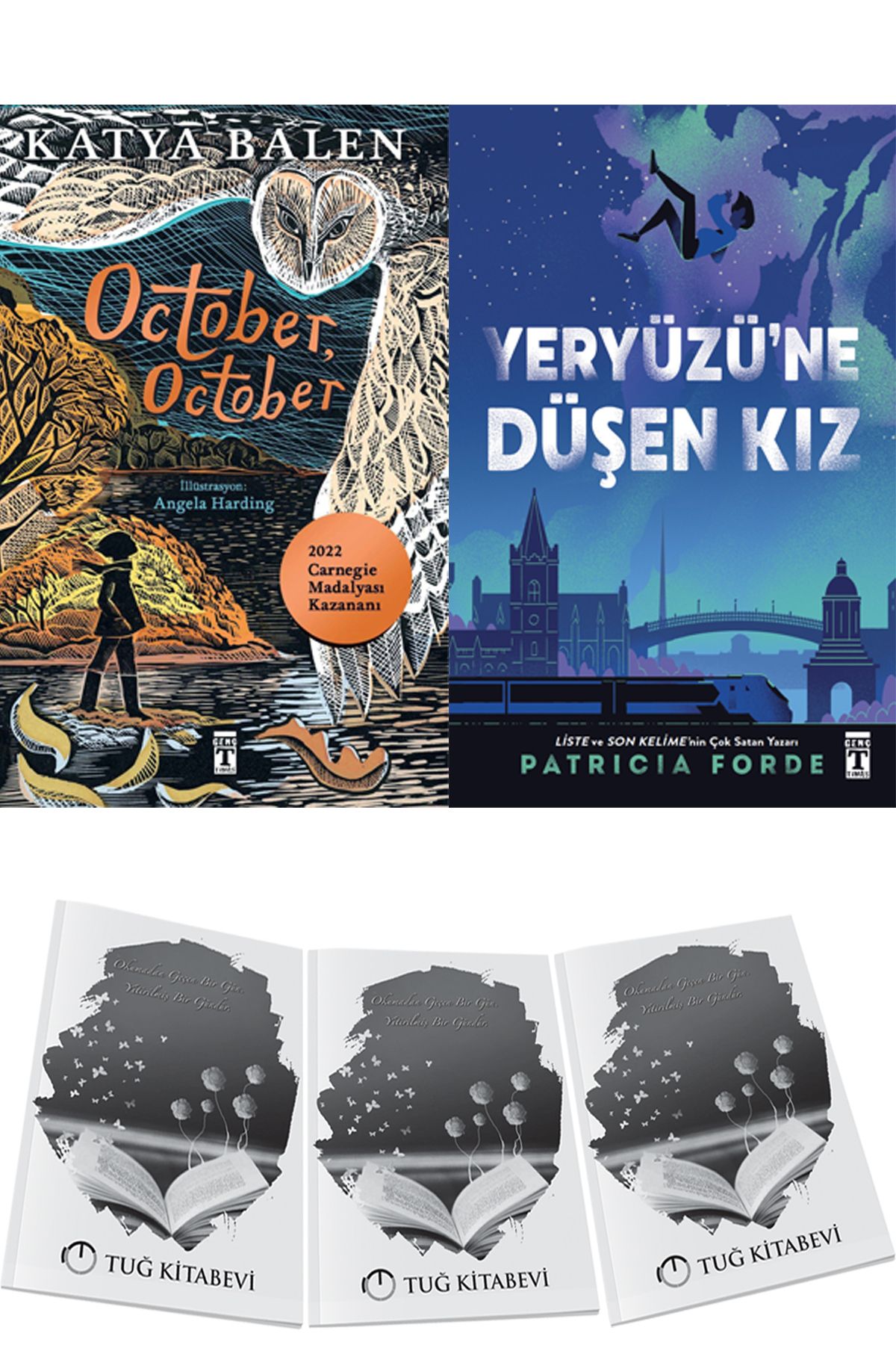 Genç Timaş October, October ve Yeryüzüne Düşen Kız 2li Set + Hediyeli