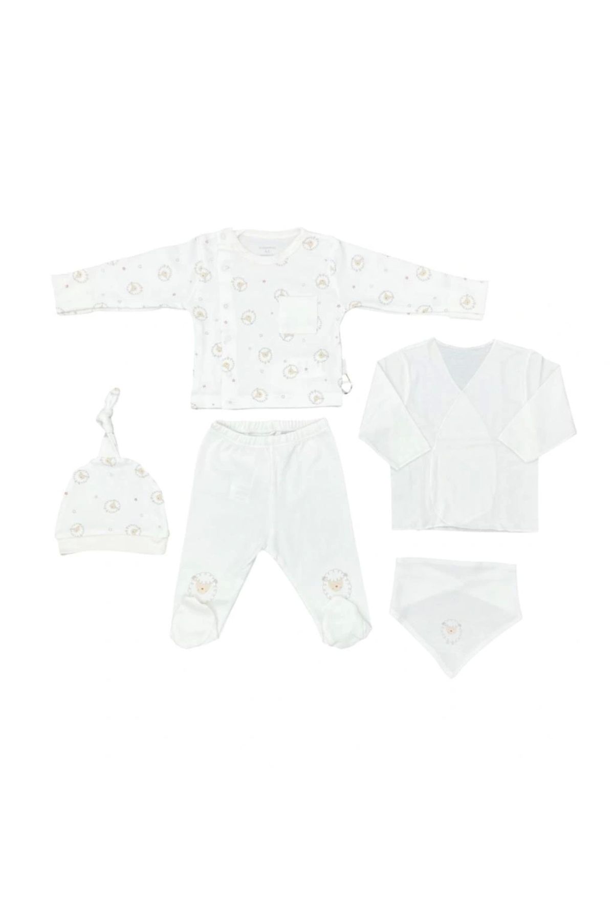 OurStyles Andywawa AC25560 Newborn Set Tinny Ships 5'Li Hastane Çıkışı Ekru
