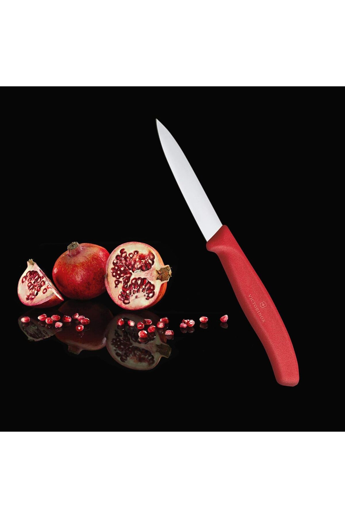 Victorinox-Victorinox 6.7601 Swiss Classic Paring 3¼"" Straight Spear Point Blade 5/8"" Width at Handle Red 5