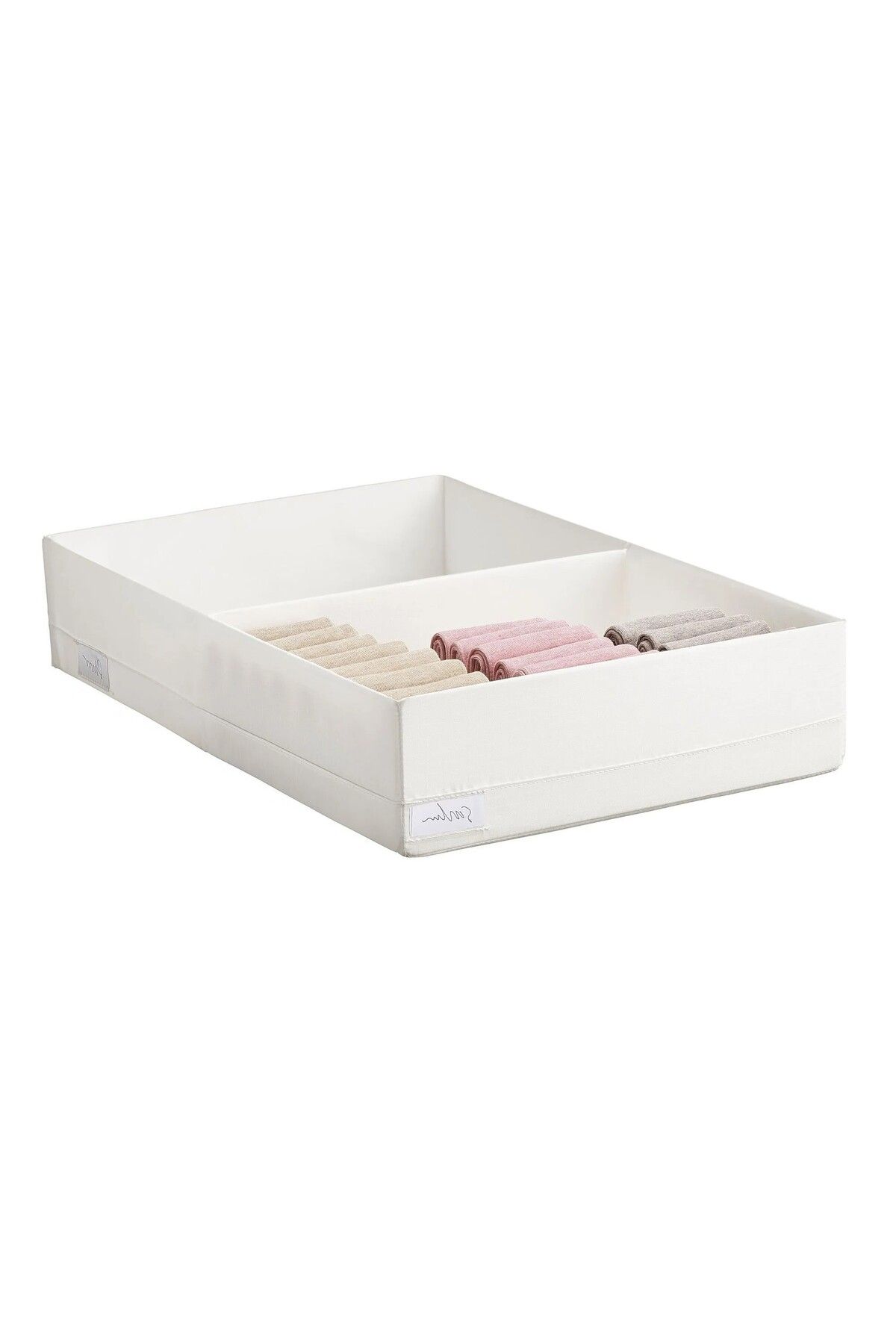 IKEA 2 Bölmeli Düzenleme Kutusu 34x51x10 Cm İkea Dolap İçi Düzenleyici Saklama Kutusu Beyaz Organizer