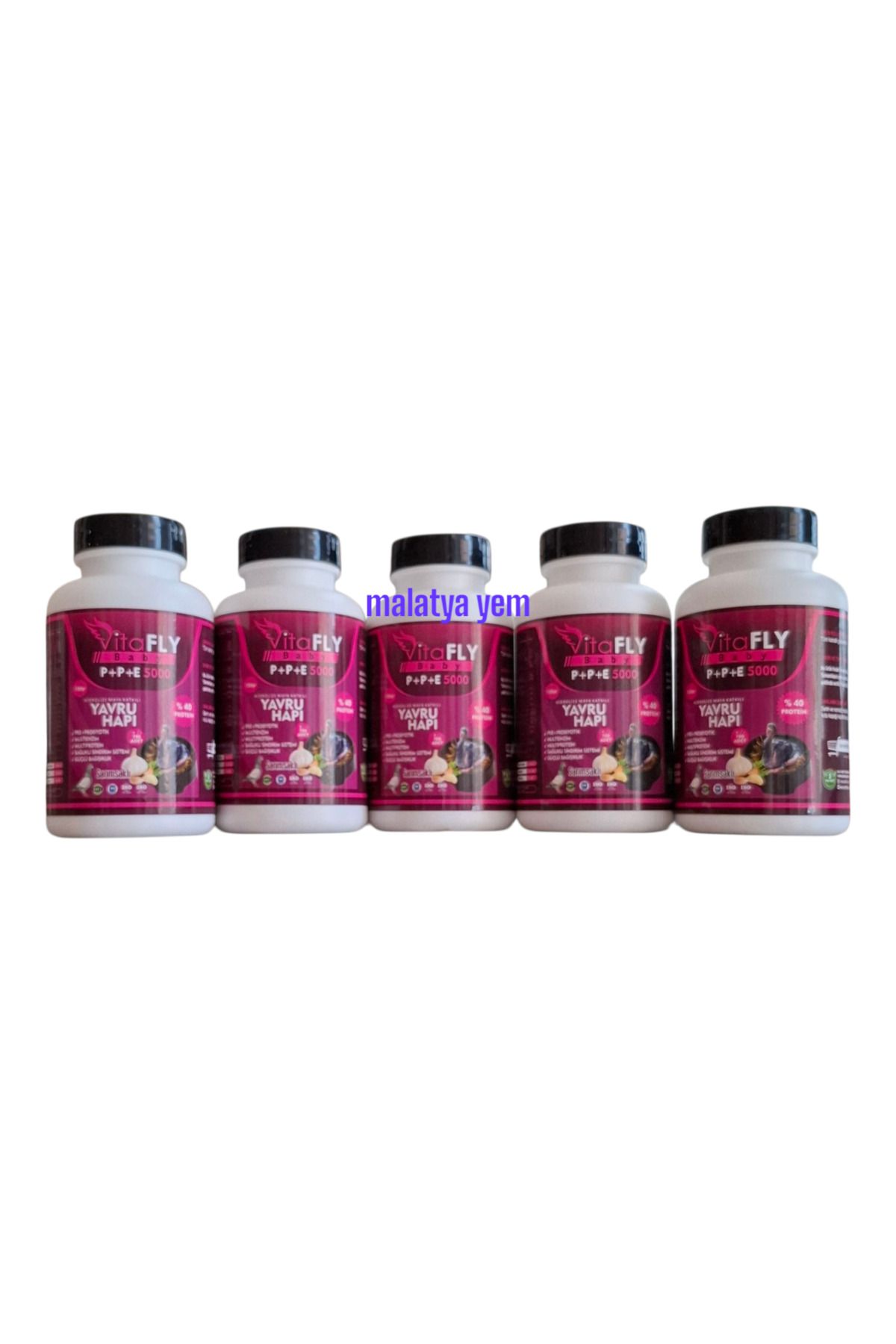 MALATYAYEM Sarmısaklı Ve Proteinli Güvercin Yavru Hapı - 5 kutu - 3500 Tablet