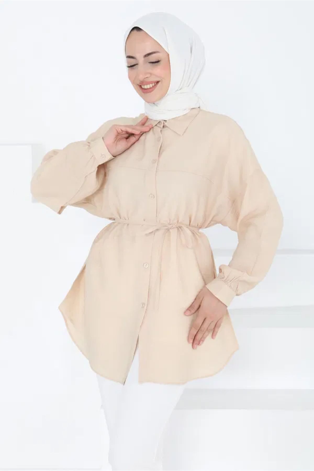 Butik Omuz Bağlama Detaylı Tunik