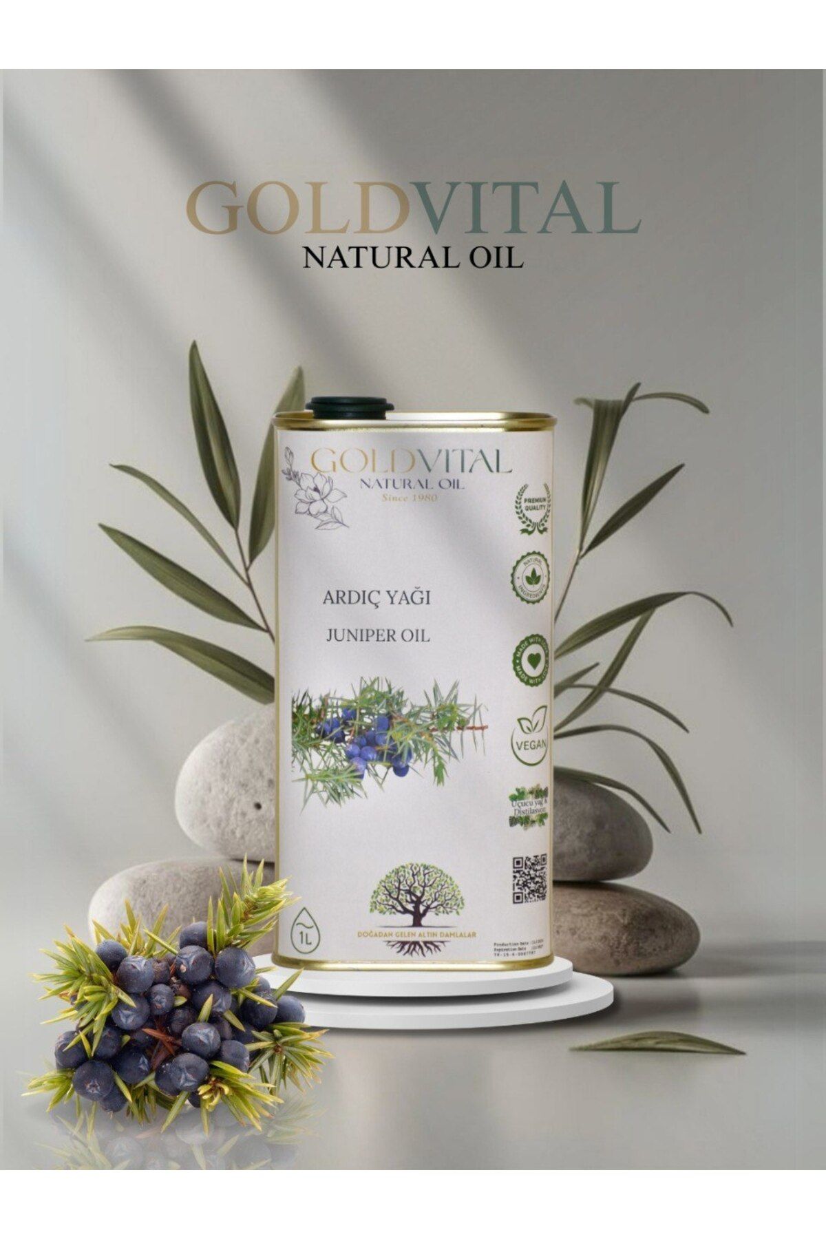 GOLD VİTAL SHOP ARDIÇ YAĞI 1 LT - DİSTİLASYON, SAF & DOĞAL ÜRÜN