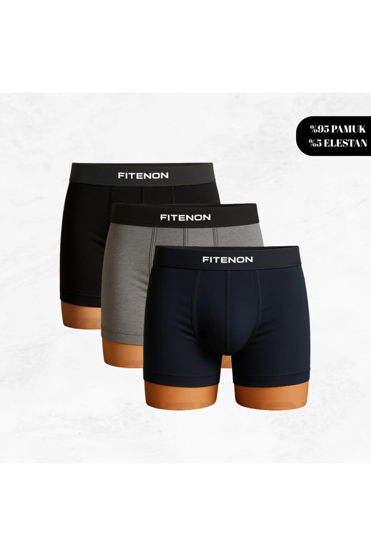 Fitenon Erkek 6’lı Boxer Seti – (SİYAH / GRİ / LACİVERT)