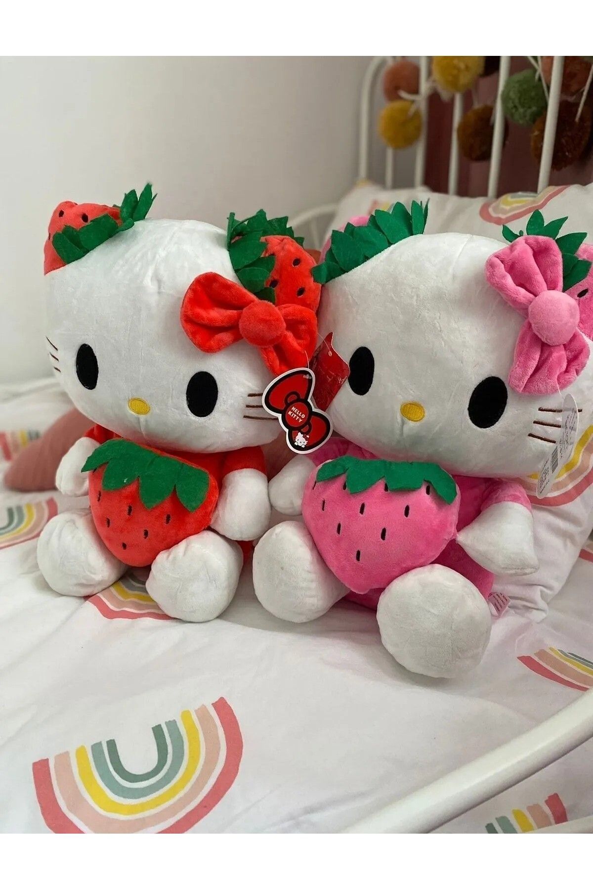 Ailenizin Oyuncakçısı Hello Kitty 35 Cm Ithal Peluş Oyuncak Hello Kıtty Büyük Boy 2 LI