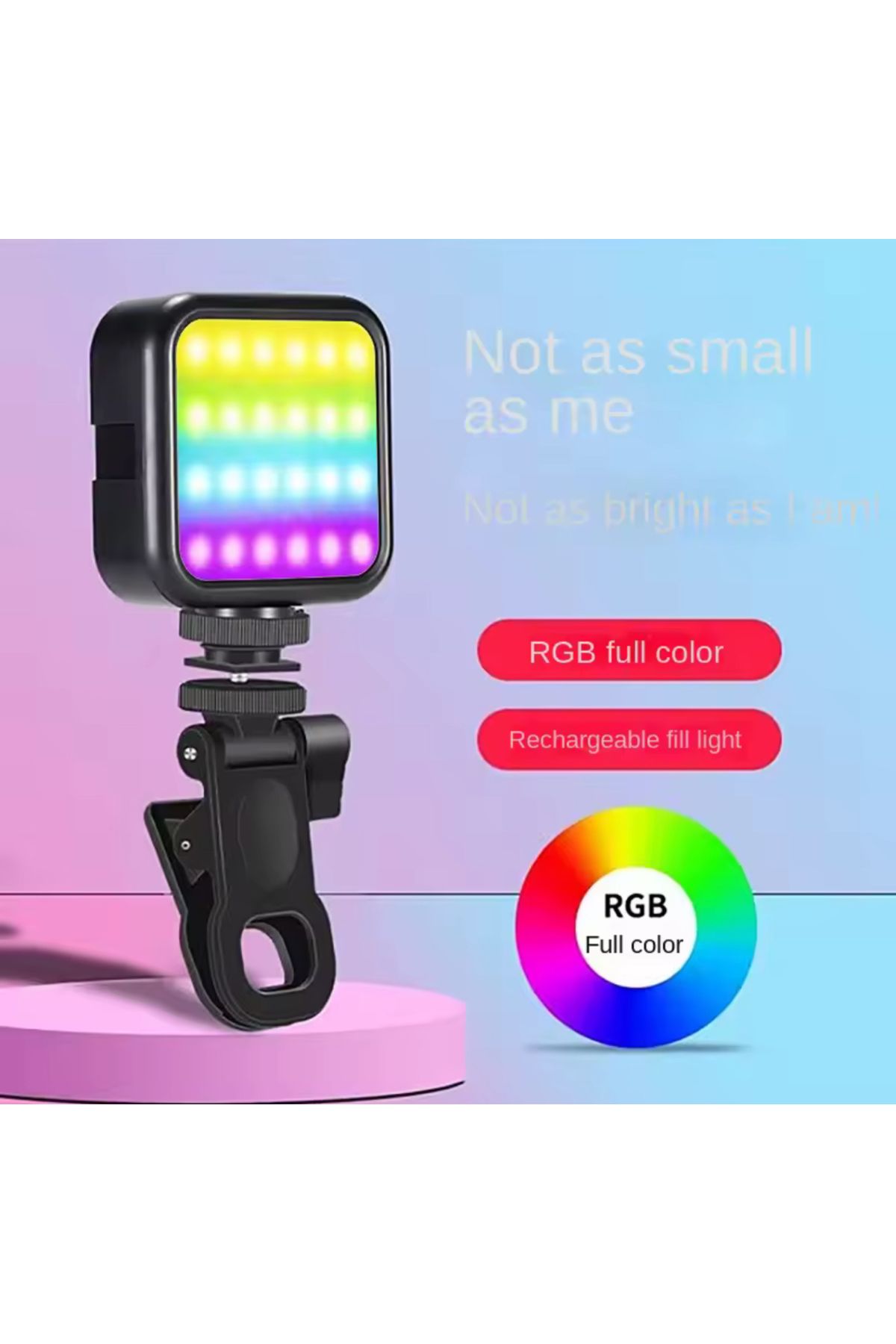 fortrek Şarjlı Çok Fonksiyonlu Ürün Çekim Işığı Rgb Fotoğraf Stüdyo Aydınlatması M-A34