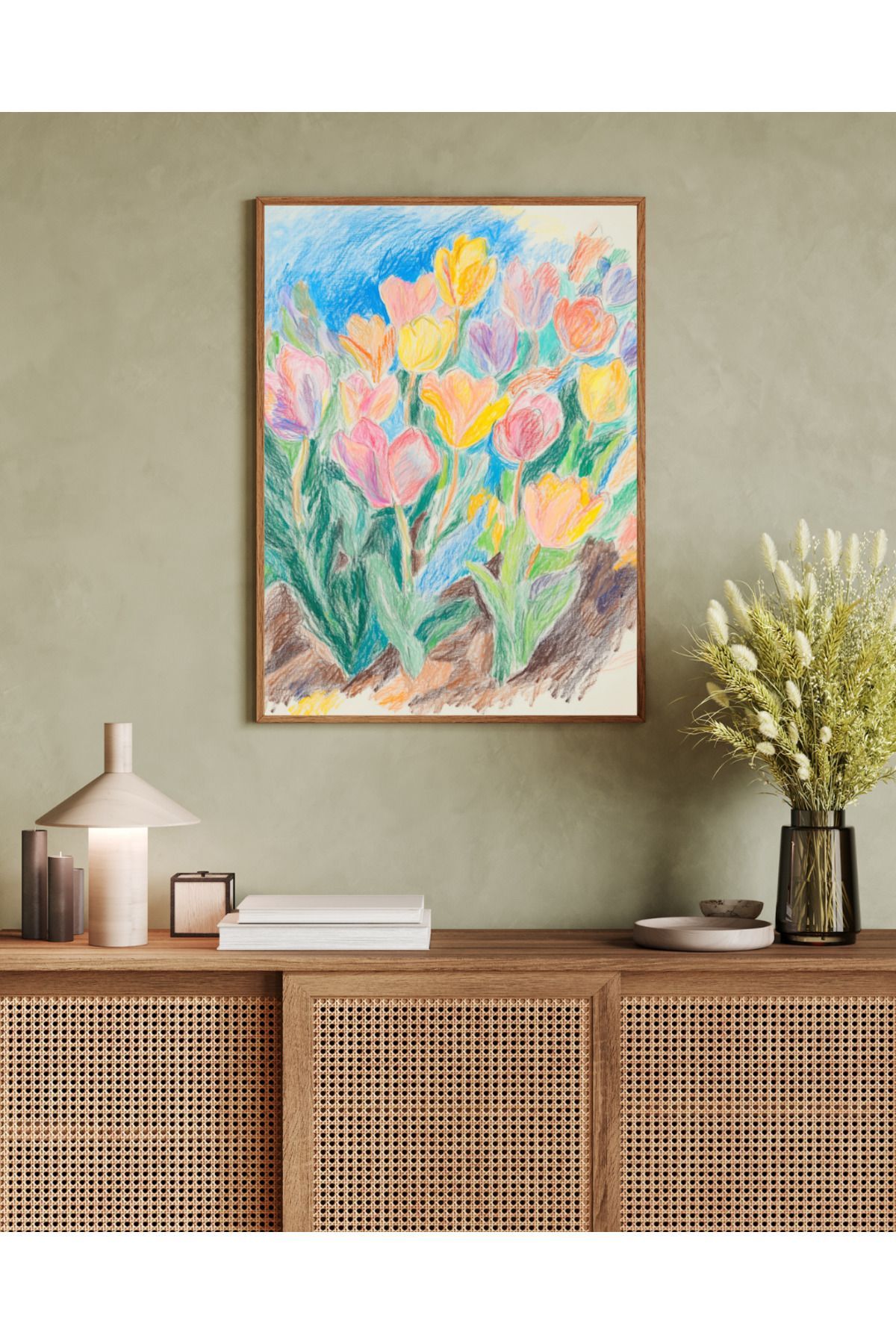 woodhomeworks tek parça salon ofis dekor tablo