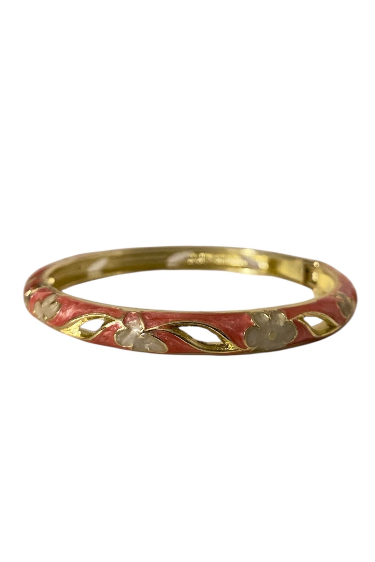 Vadısh store Butterfly Pembe Mineli Kelepçeli Gold Bilezil