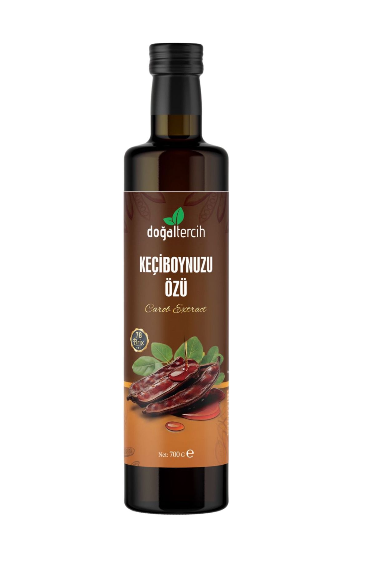 Doğal Tercih Keçiboynuzu Özü, Katkısız Soğuk Sıkım Harnup Özü (Carob Extract) 700 gr.