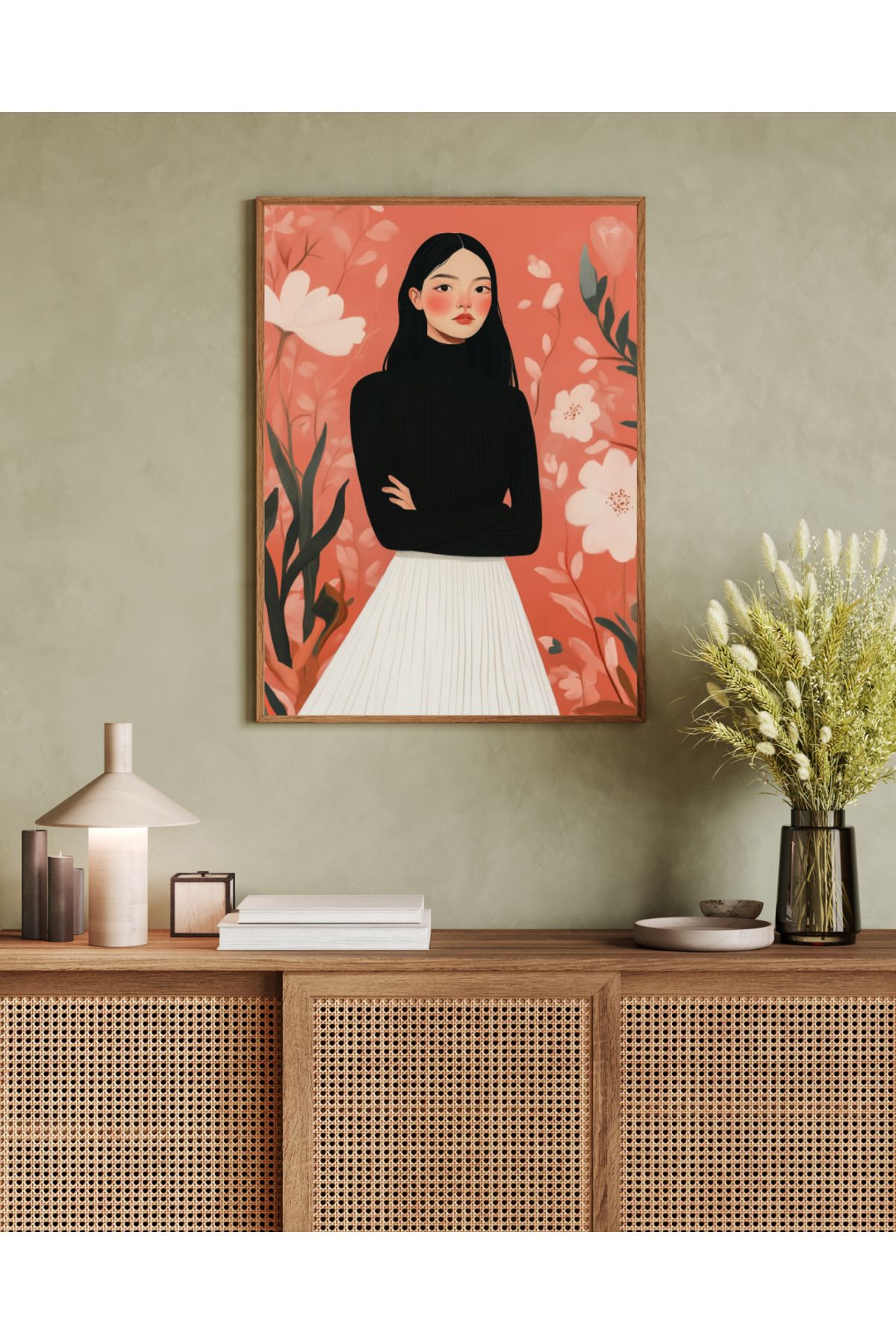 woodhomeworks tek parça salon ofis dekor tablo