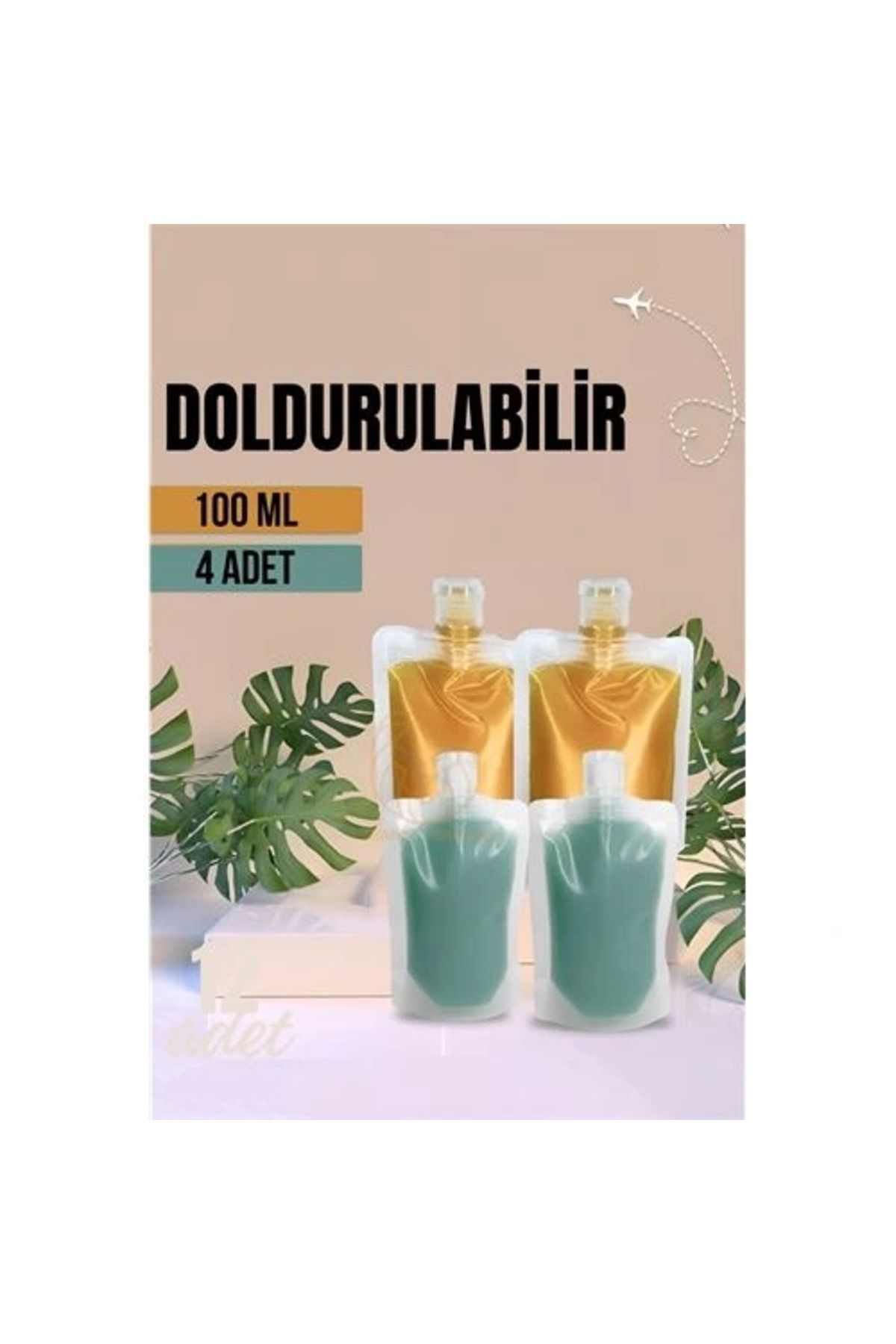 OurStyles Doldurulabilir Krem Şampuan Kabı Tekrar Kullanılabilir Set Adet - Şık - Zarif Tasarım