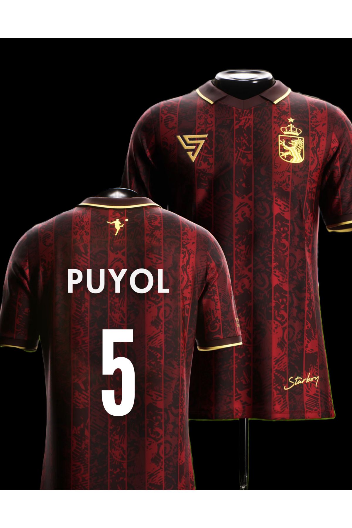 Lion Spor İspanya Milli Takımı Puyol Özel Tasarımlı Yakalı Konsept Forması