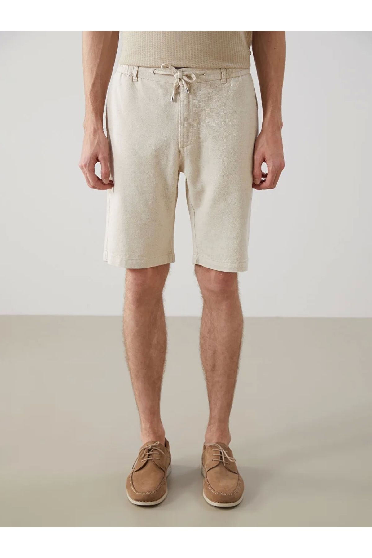 LC Waikiki-Ανδρικό σορτς LCW Vision Standard Mold Linen Blend 2
