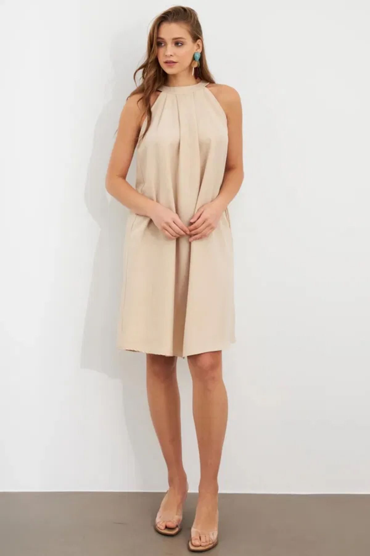 Butik Sıfır Kollu Elbise nutter